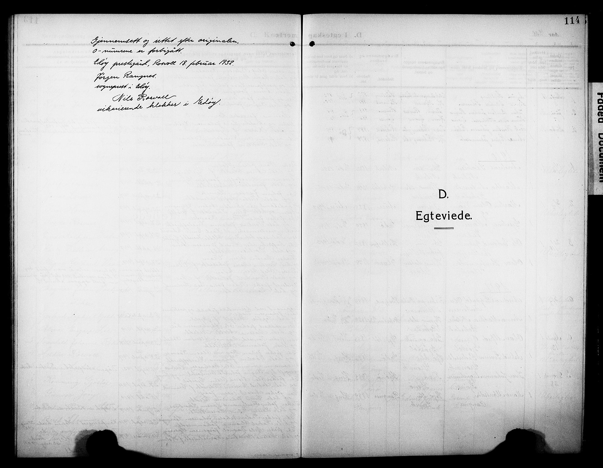 Ministerialprotokoller, klokkerbøker og fødselsregistre - Møre og Romsdal, SAT/A-1454/581/L0943: Parish register (copy) no. 581C01, 1909-1931, p. 114