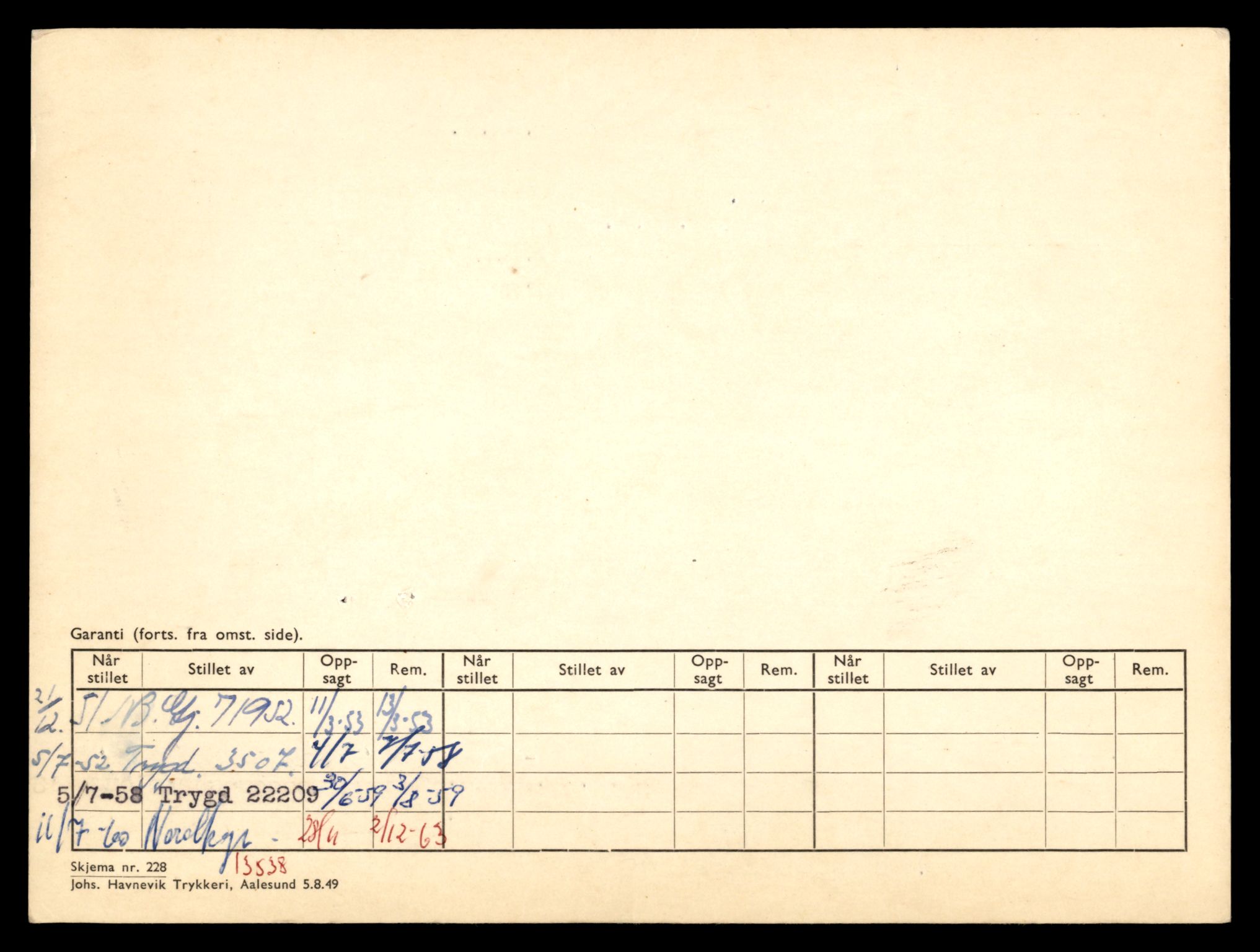 Møre og Romsdal vegkontor - Ålesund trafikkstasjon, SAT/A-4099/F/Fe/L0003: Registreringskort for kjøretøy T 232 - T 340, 1927-1998, p. 1638