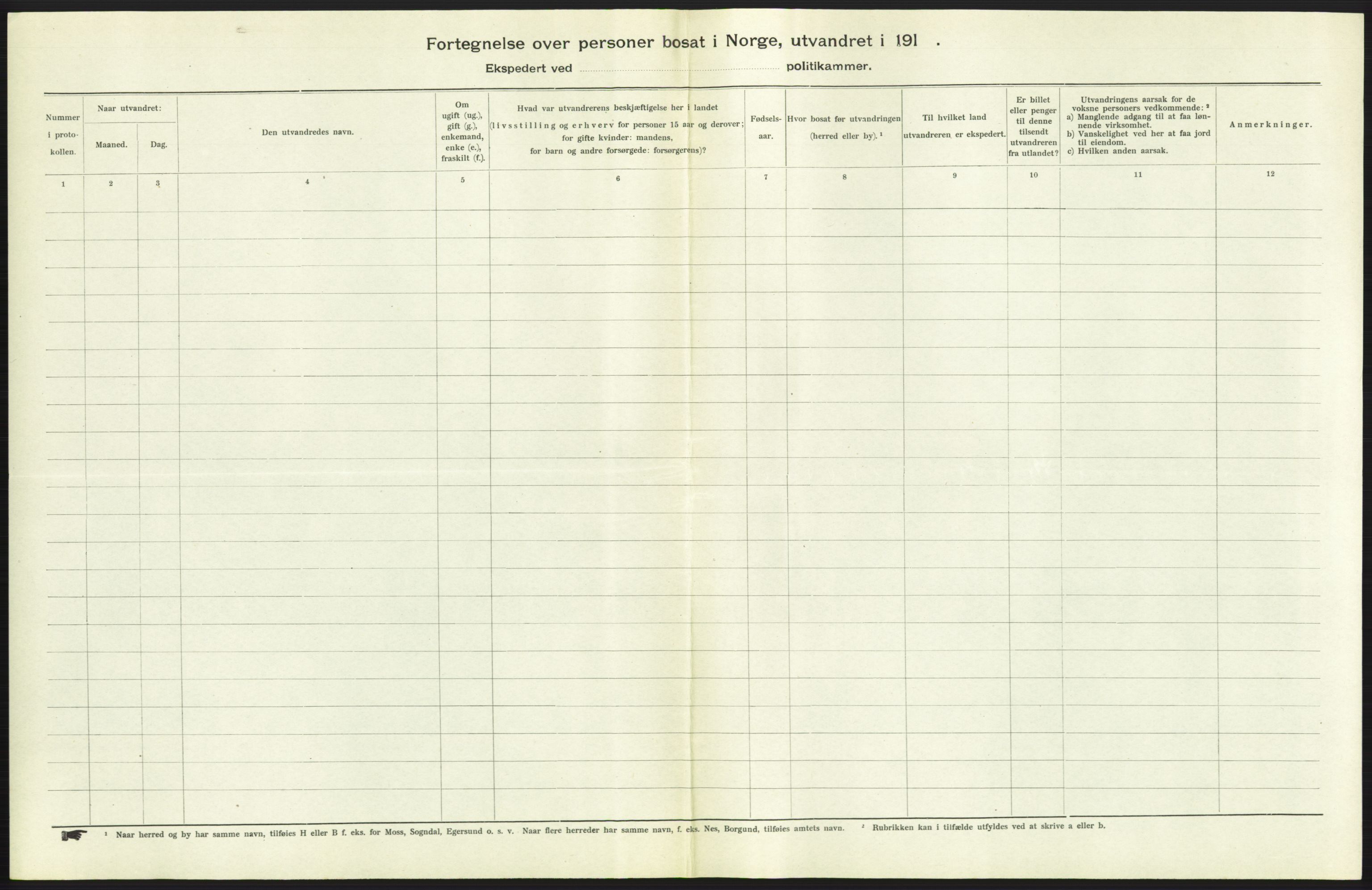 Nord-Jarlsberg politikammer, AV/SAKO-A-739/I/Ia/Iab/L0001: Emigrantprotokoll, 1912-1918, p. 45
