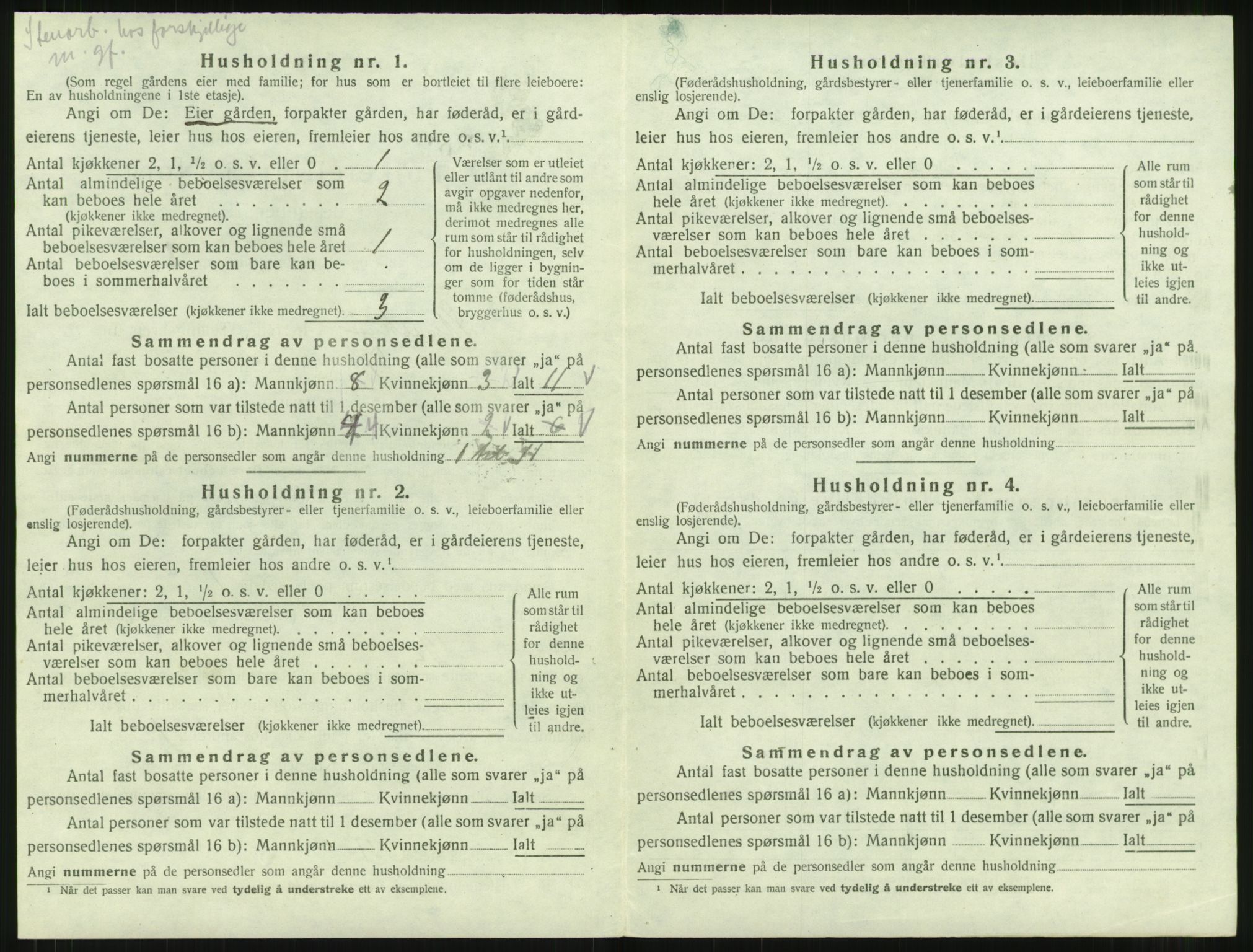 SAT, 1920 census for Stemshaug, 1920, p. 287