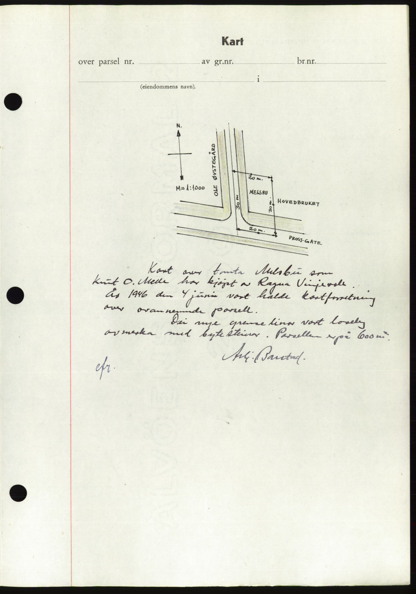 Søre Sunnmøre sorenskriveri, AV/SAT-A-4122/1/2/2C/L0078: Mortgage book no. 4A, 1946-1946, Diary no: : 873/1946