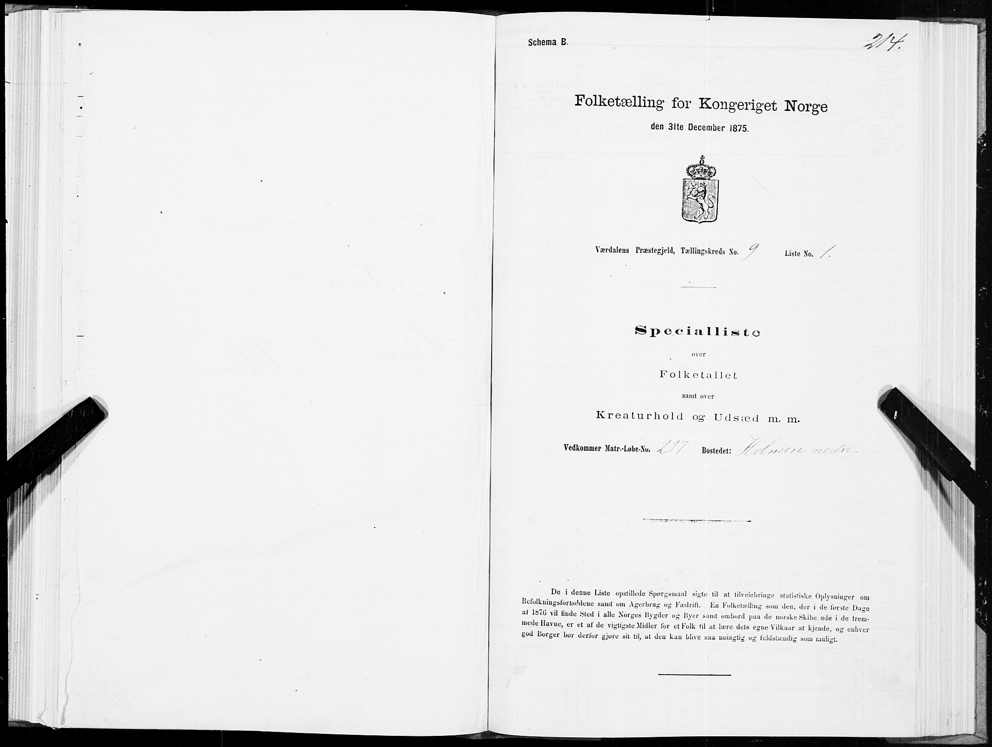 SAT, 1875 census for 1721P Verdal, 1875, p. 5214