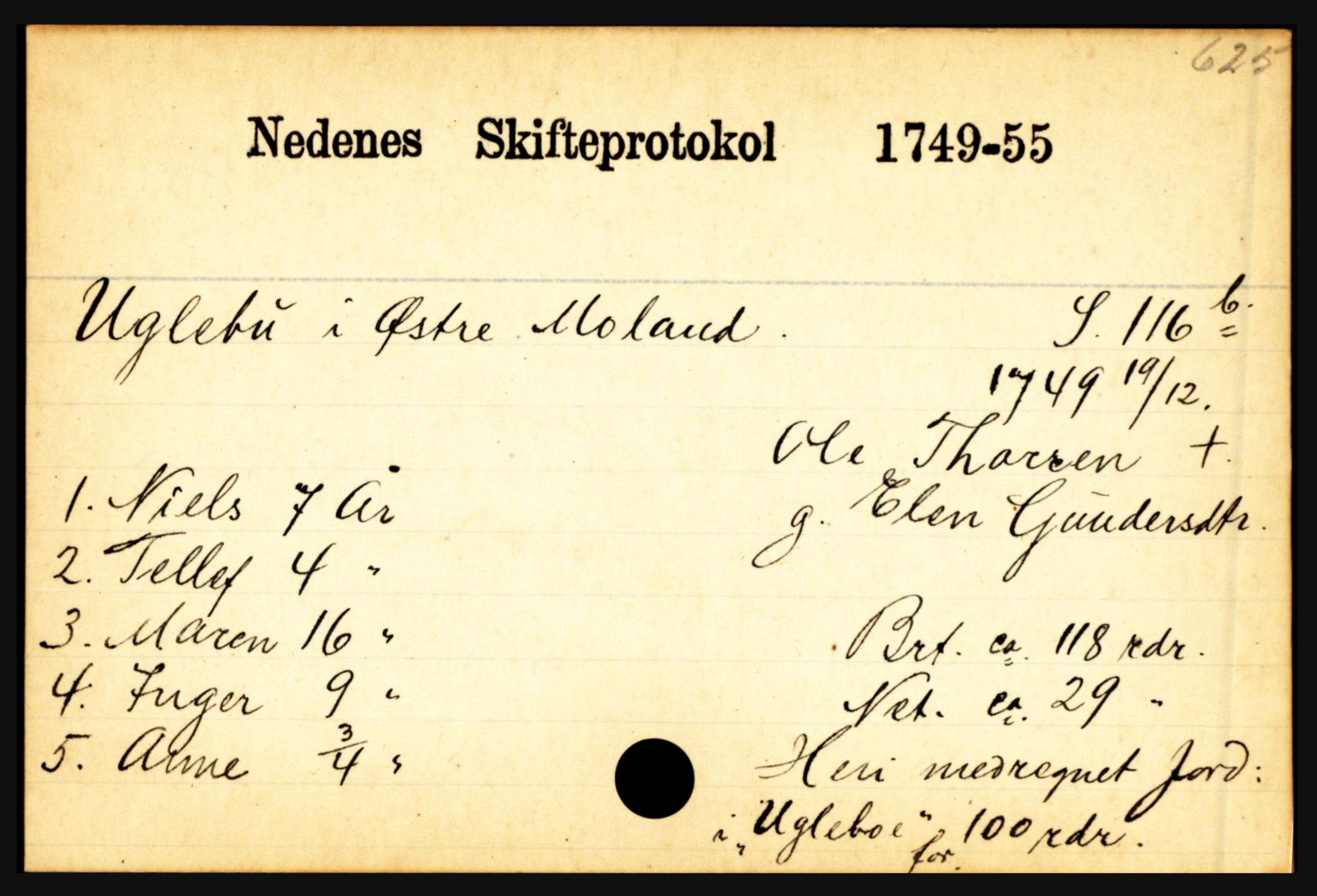 Nedenes sorenskriveri før 1824, AV/SAK-1221-0007/H, p. 32021