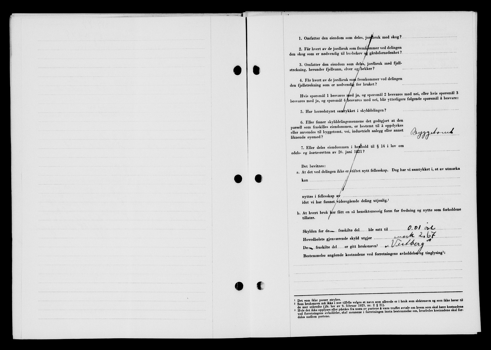 Lyngdal sorenskriveri, AV/SAK-1221-0004/G/Gb/L0663: Mortgage book no. A IX, 1948-1949, Diary no: : 349/1949