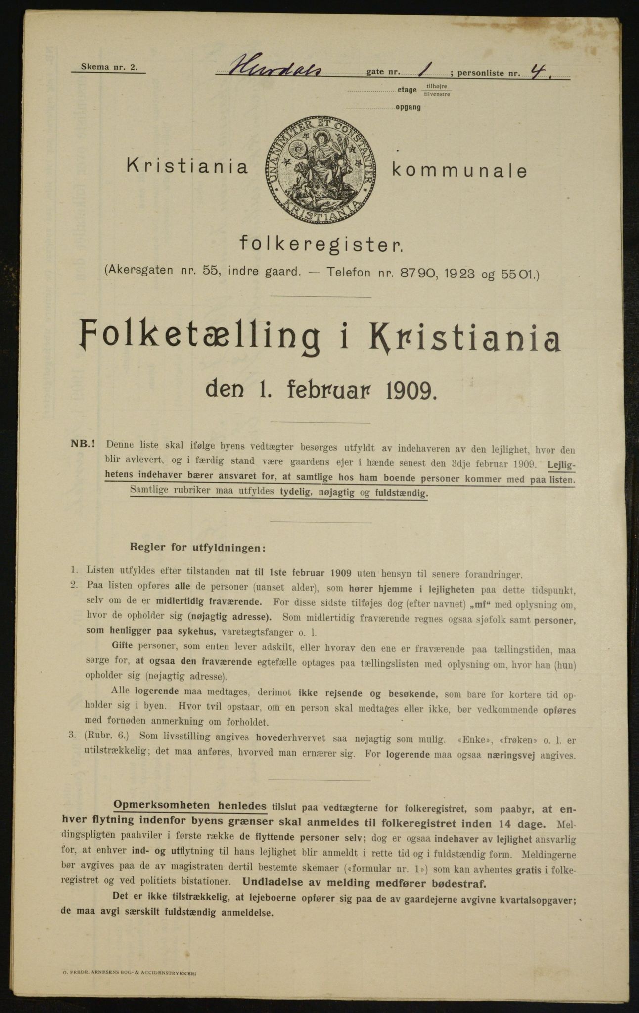 OBA, Municipal Census 1909 for Kristiania, 1909, p. 38361