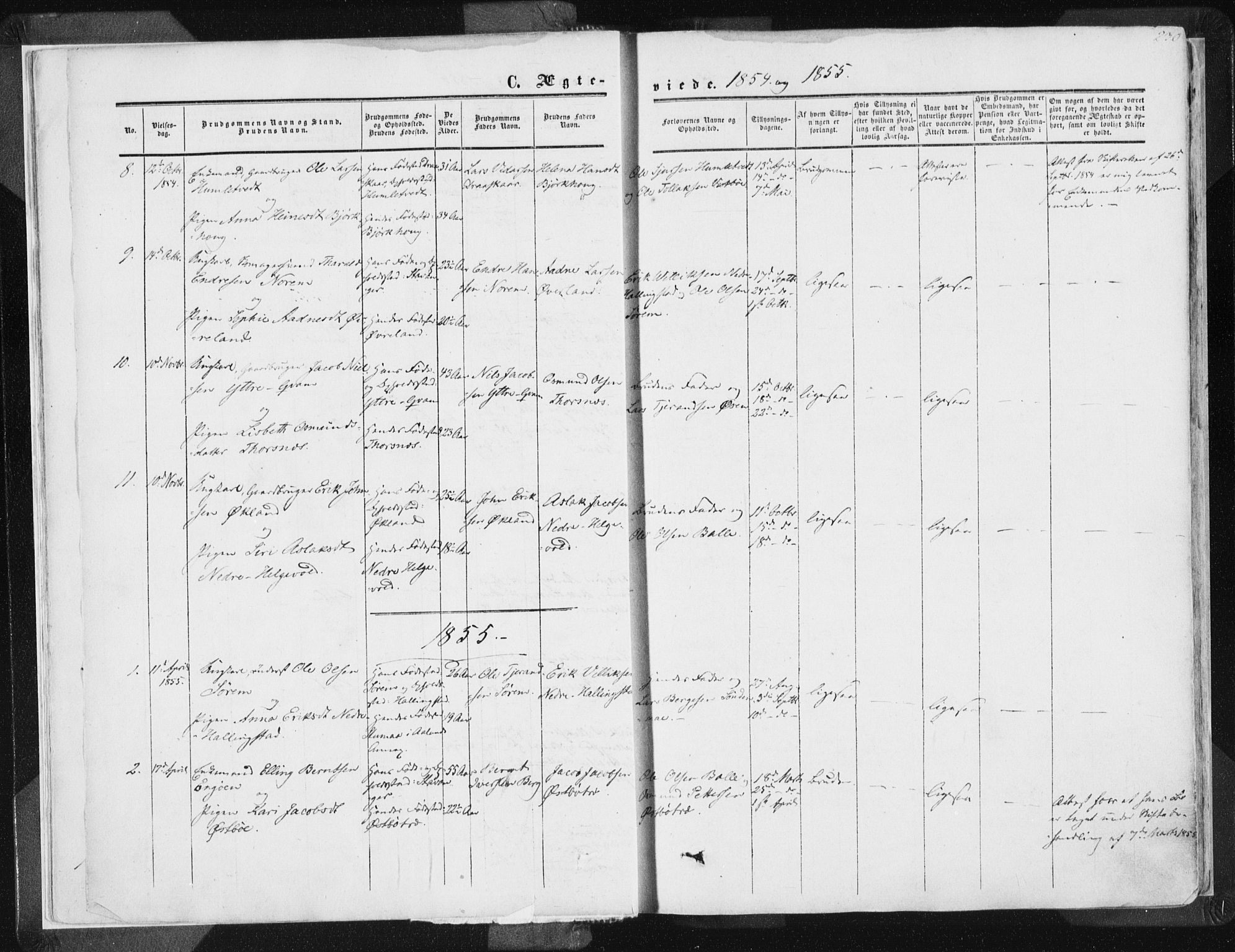 Vikedal sokneprestkontor, AV/SAST-A-101840/01/IV: Parish register (official) no. A 6.2, 1851-1867, p. 230