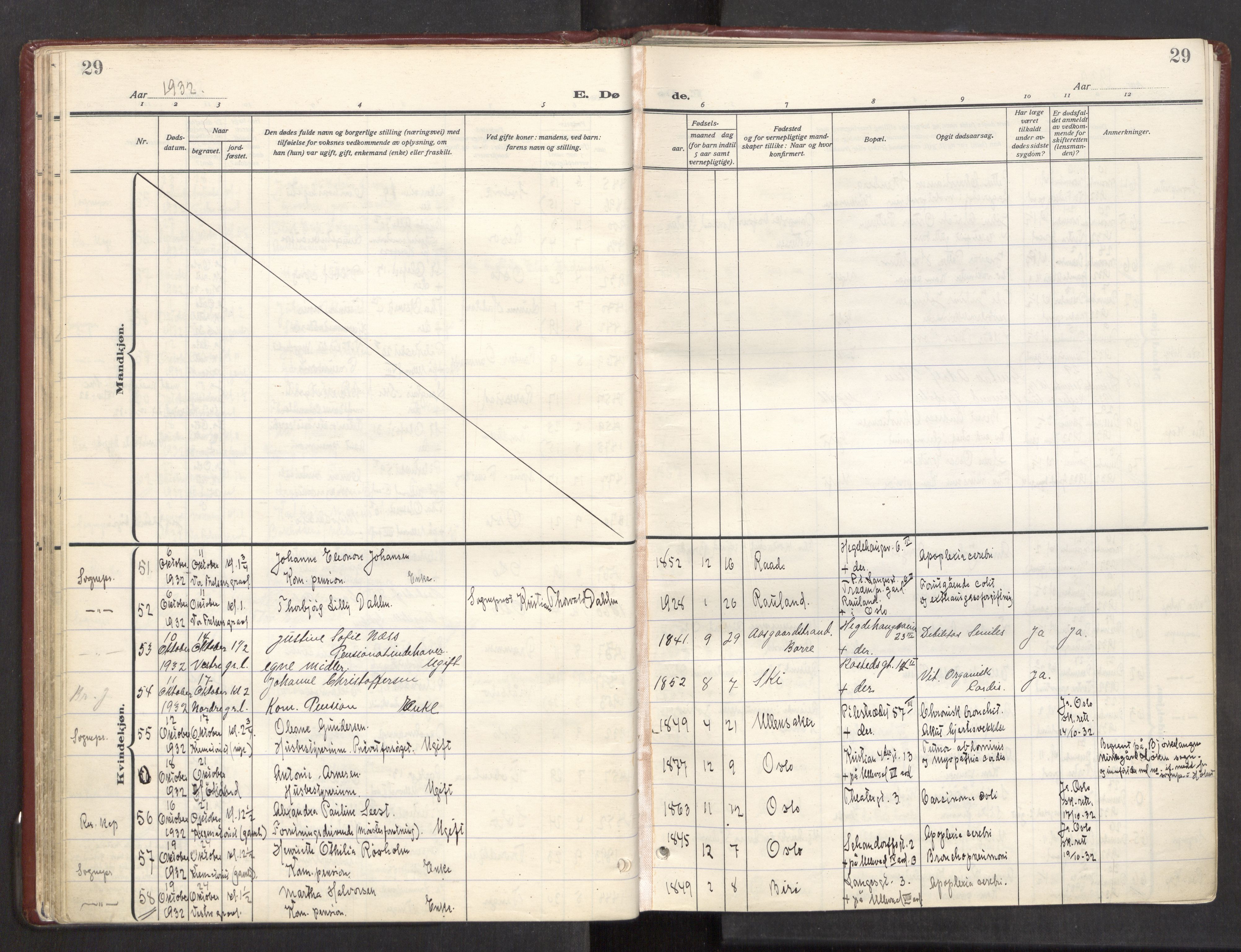 Trefoldighet prestekontor Kirkebøker, AV/SAO-A-10882/F/Fd/L0006: Parish register (official) no. IV 6, 1929-1957, p. 29