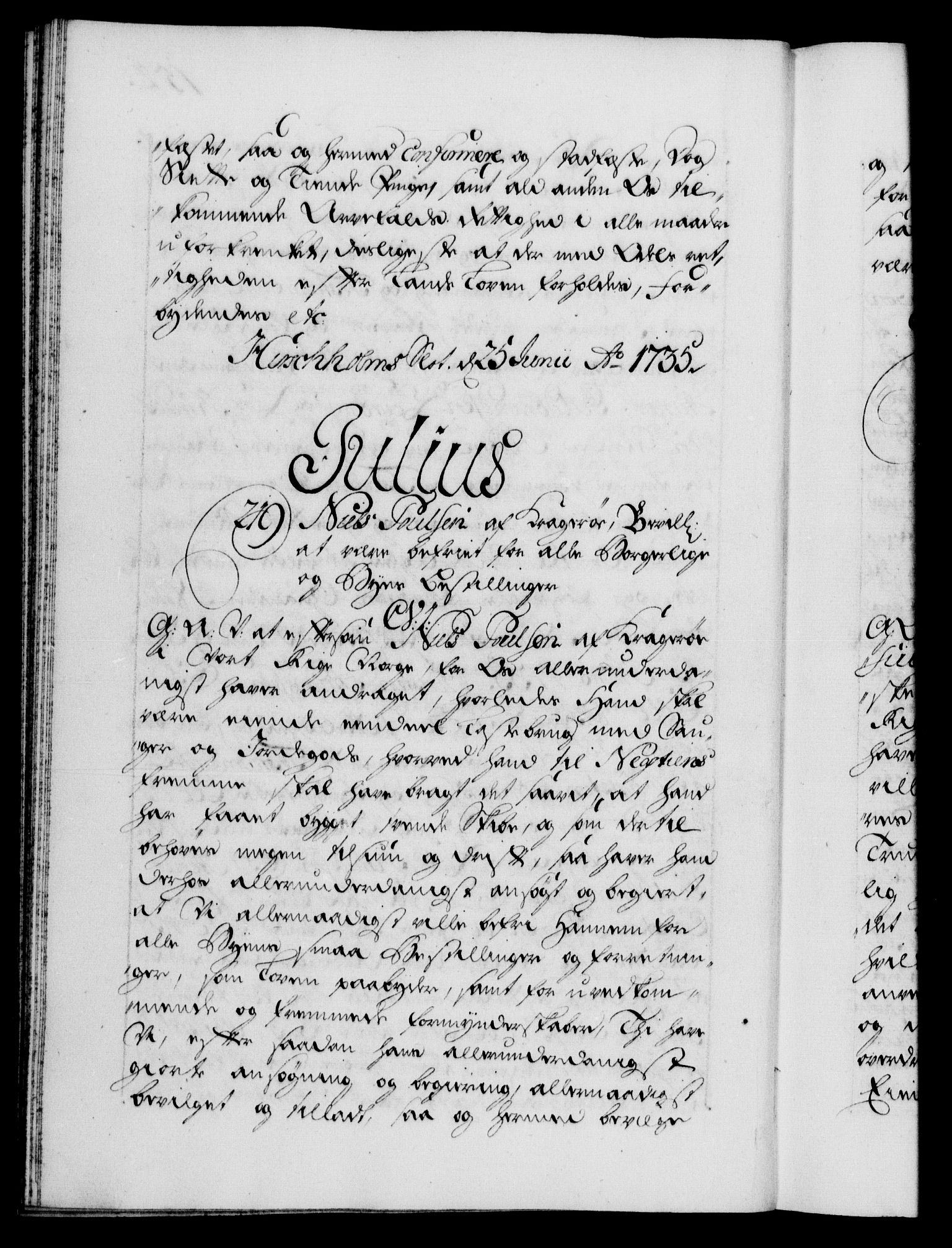 Danske Kanselli 1572-1799, RA/EA-3023/F/Fc/Fca/Fcaa/L0029: Norske registre, 1735-1736, p. 152b