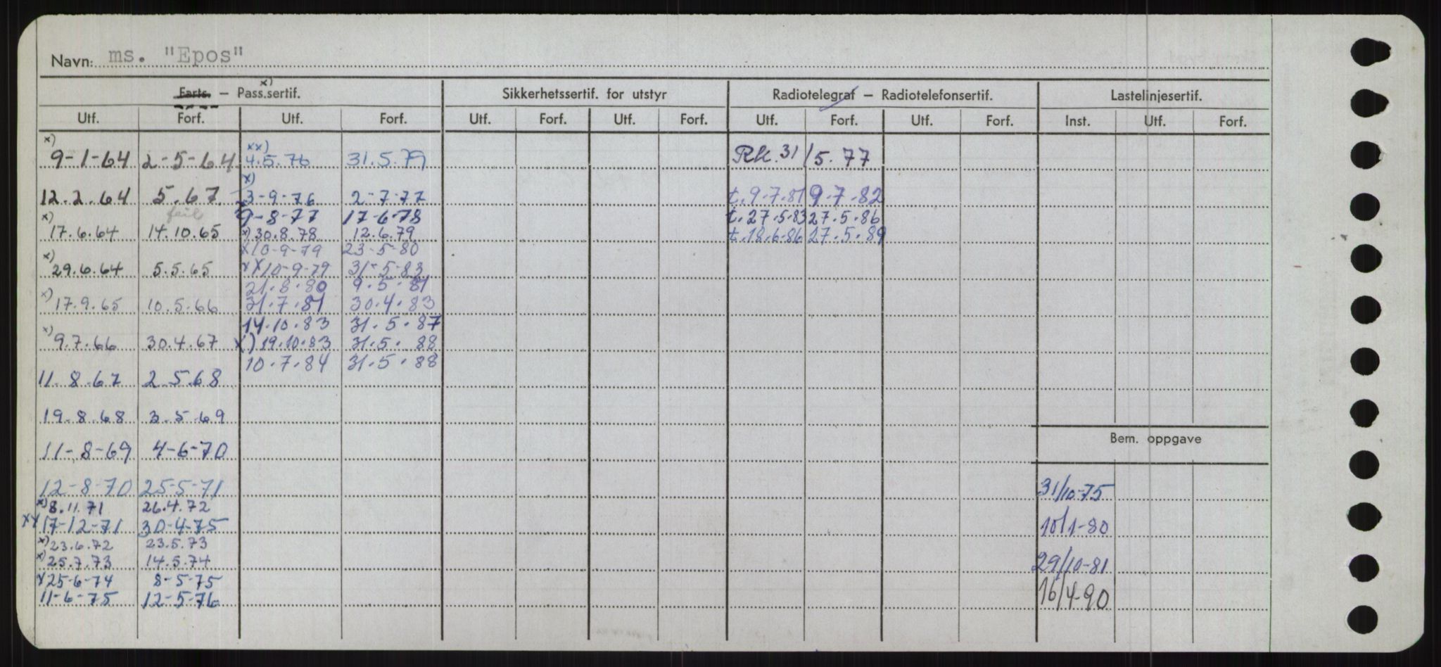 Sjøfartsdirektoratet med forløpere, Skipsmålingen, RA/S-1627/H/Ha/L0002/0001: Fartøy, Eik-Hill / Fartøy, Eik-F, p. 186