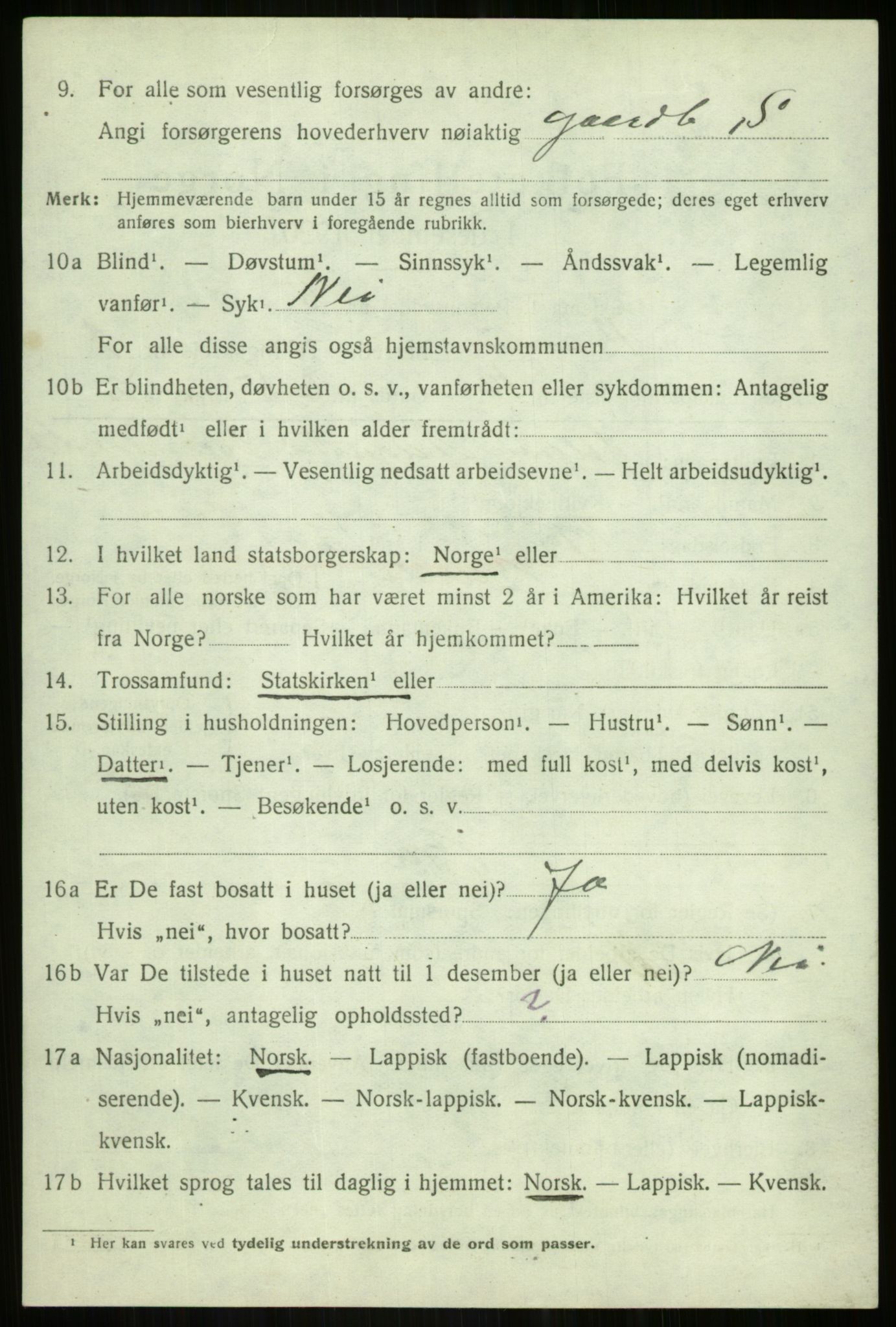 SATØ, 1920 census for Bardu, 1920, p. 791