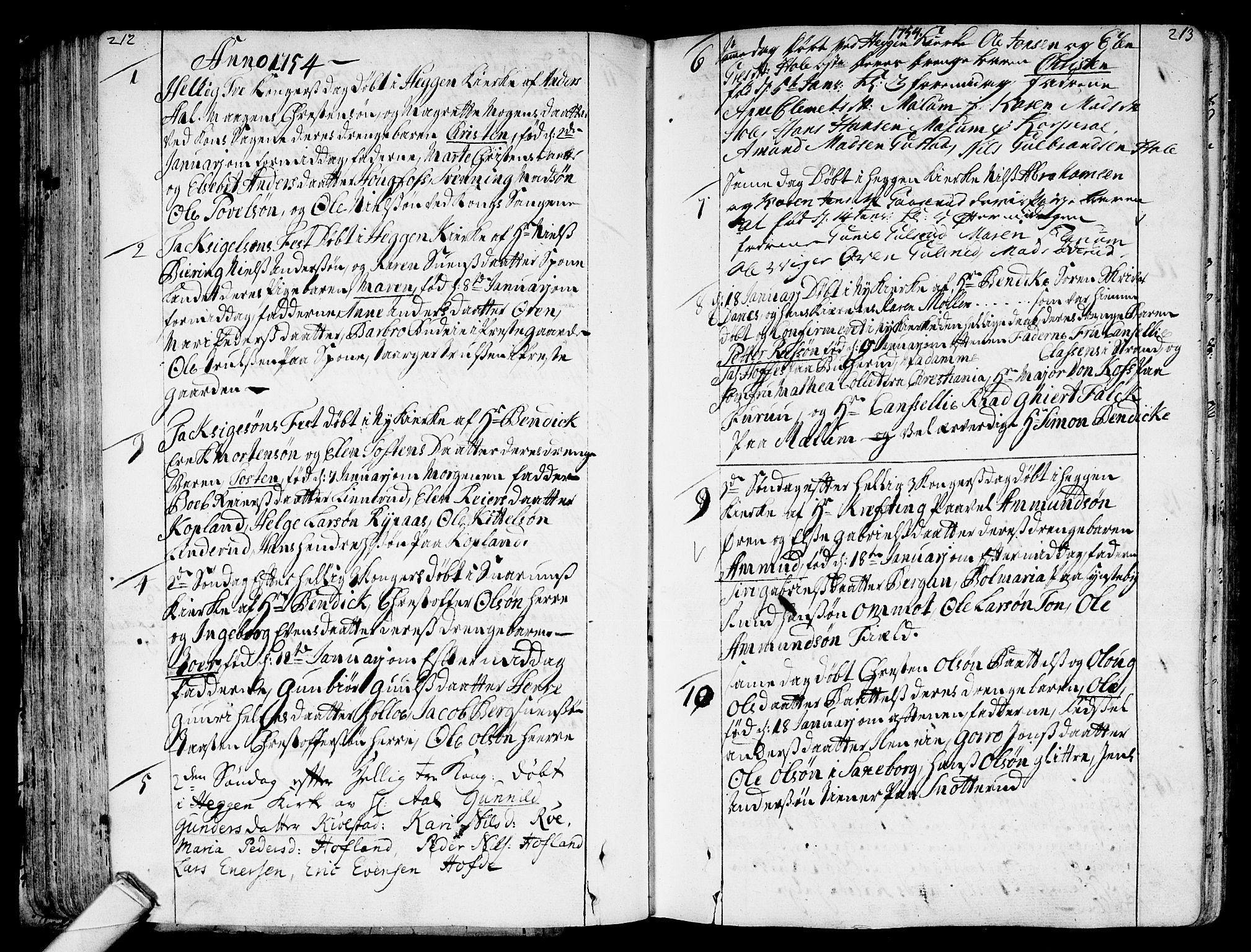 Modum kirkebøker, AV/SAKO-A-234/F/Fa/L0002: Parish register (official) no. 2, 1741-1782, p. 212-213