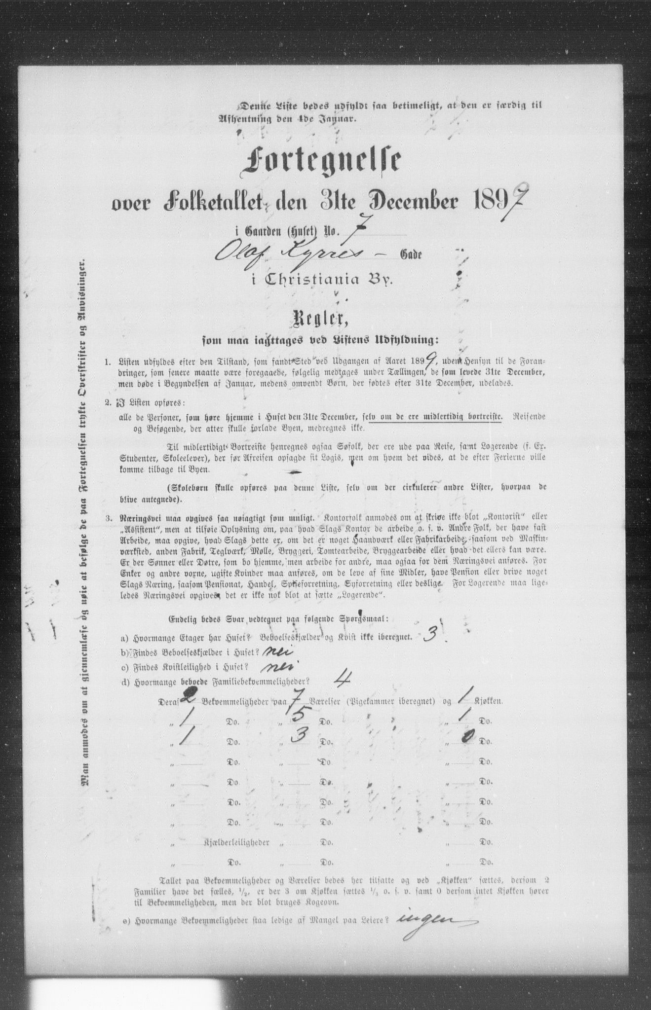 OBA, Municipal Census 1899 for Kristiania, 1899, p. 9753