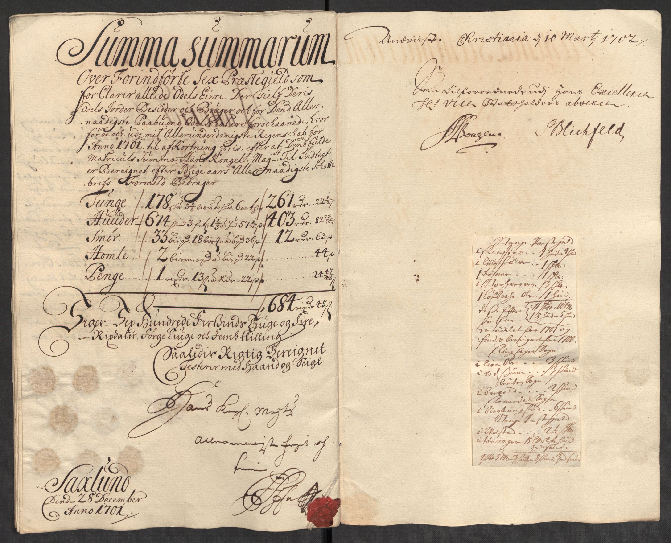 Rentekammeret inntil 1814, Reviderte regnskaper, Fogderegnskap, AV/RA-EA-4092/R16/L1040: Fogderegnskap Hedmark, 1701-1702, p. 158