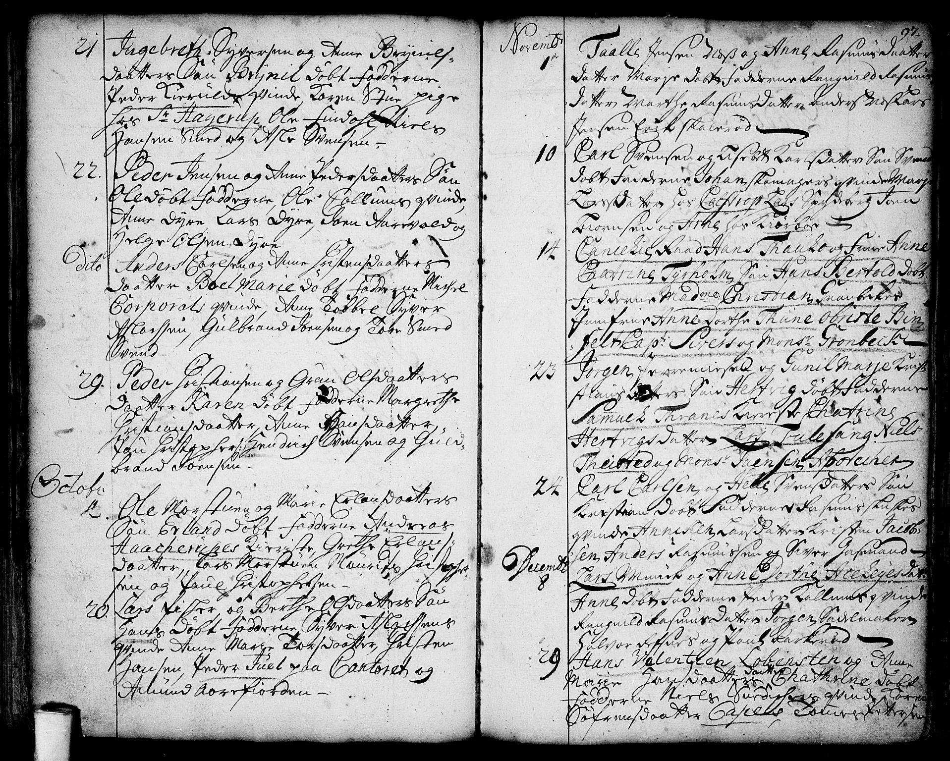 Moss prestekontor Kirkebøker, AV/SAO-A-2003/F/Fa/L0001: Parish register (official) no. I 1, 1725-1752, p. 97