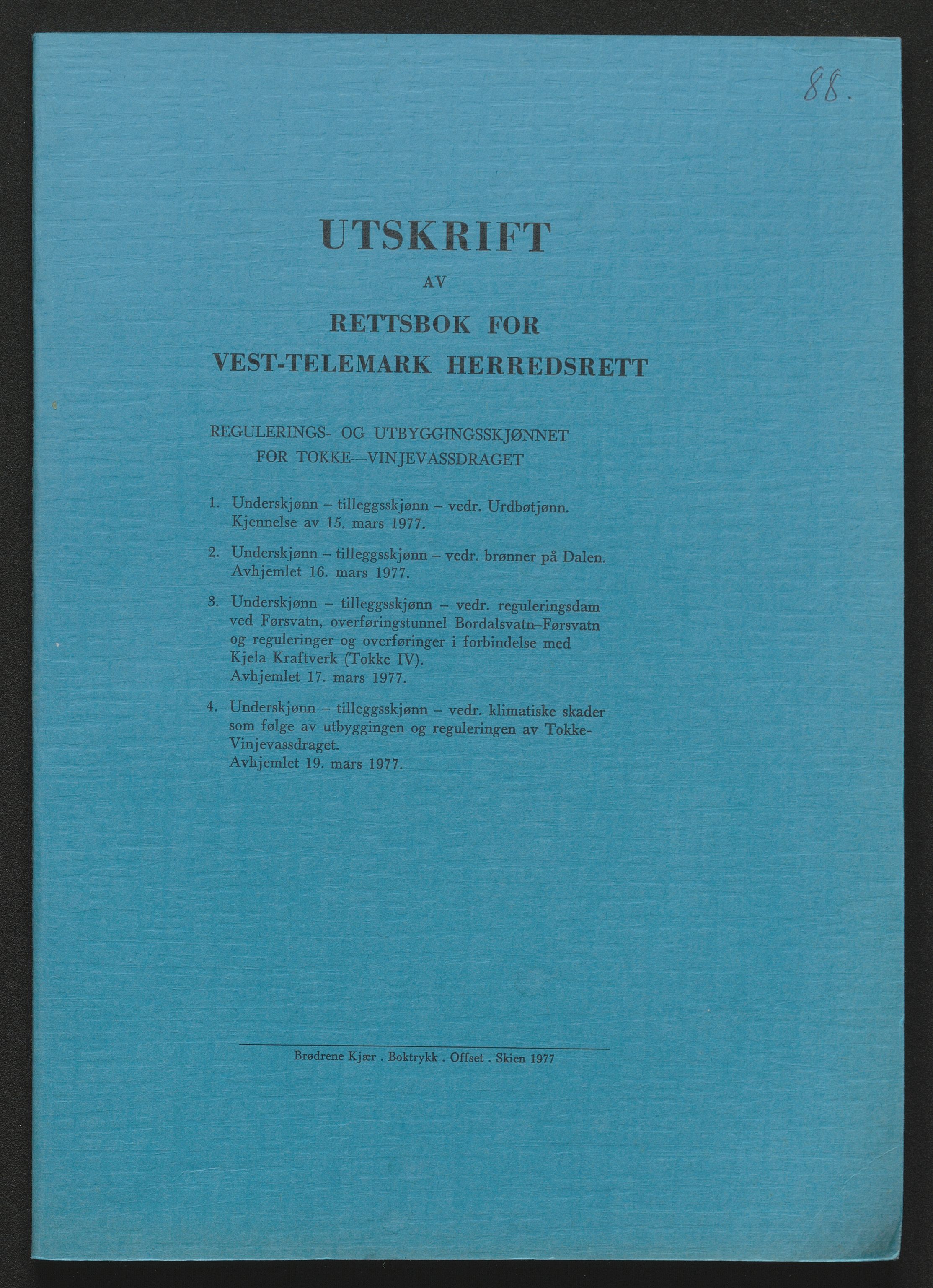 Vest-Telemark sorenskriveri, AV/SAKO-A-134/F/Fo/Foc/L0003: Tokke og Vinjevassdraget rettsbøker, 1973-1984, p. 291