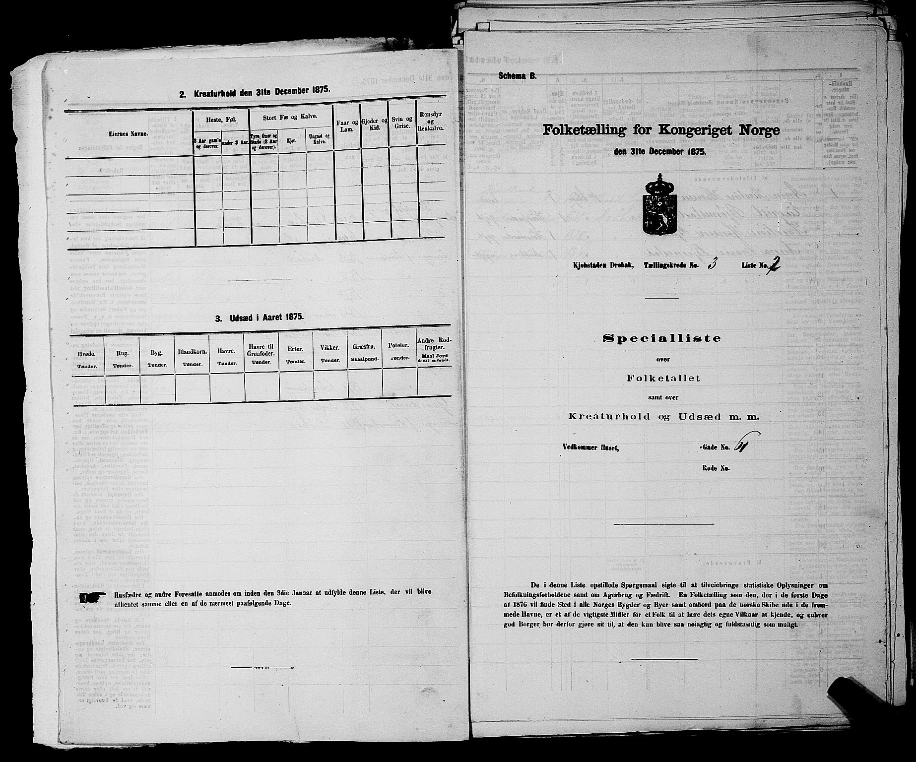 RA, 1875 census for 0203B Drøbak/Drøbak, 1875, p. 215