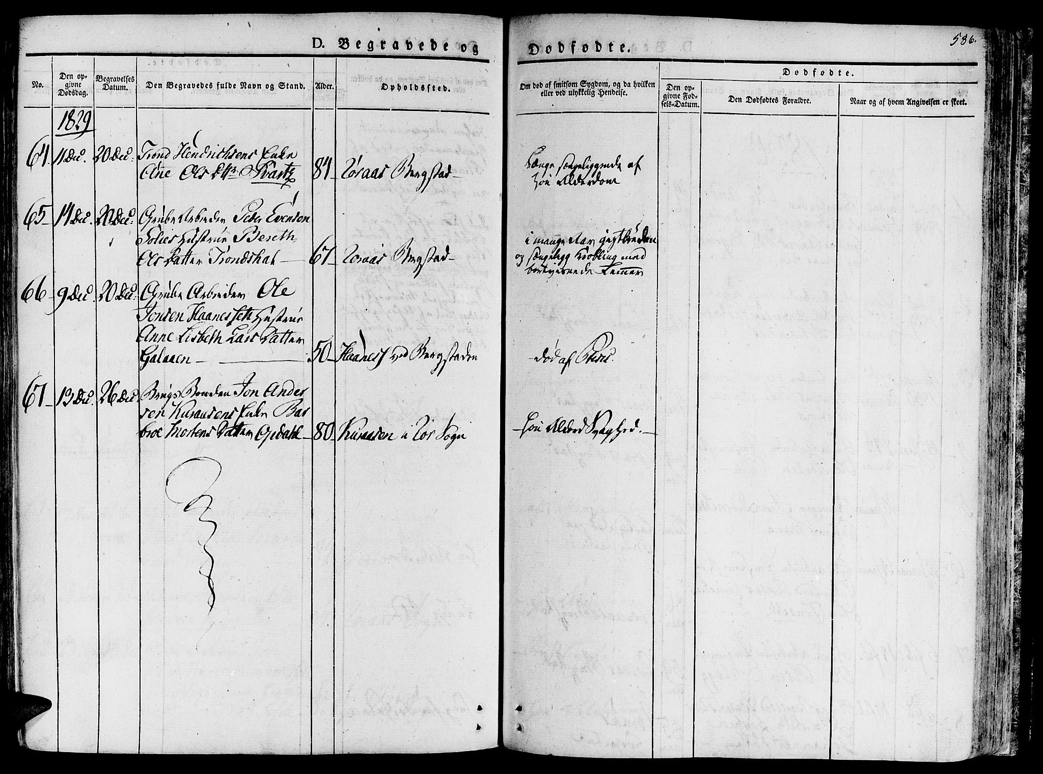 Ministerialprotokoller, klokkerbøker og fødselsregistre - Sør-Trøndelag, AV/SAT-A-1456/681/L0930: Parish register (official) no. 681A08, 1829-1844, p. 586