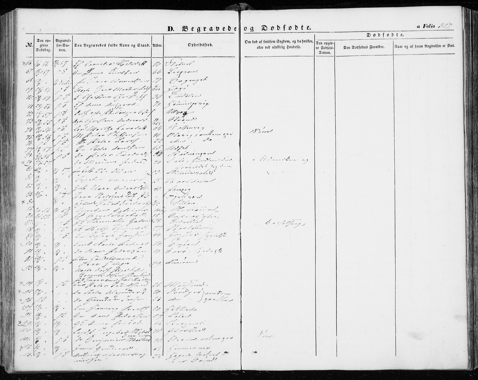 Ministerialprotokoller, klokkerbøker og fødselsregistre - Sør-Trøndelag, SAT/A-1456/634/L0530: Parish register (official) no. 634A06, 1852-1860, p. 327