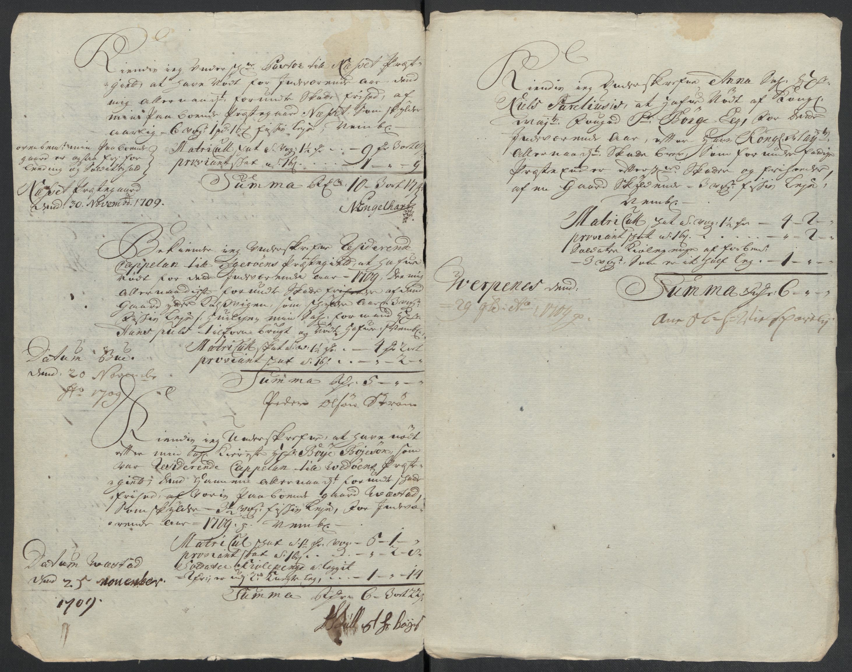 Rentekammeret inntil 1814, Reviderte regnskaper, Fogderegnskap, RA/EA-4092/R55/L3659: Fogderegnskap Romsdal, 1709-1710, p. 161