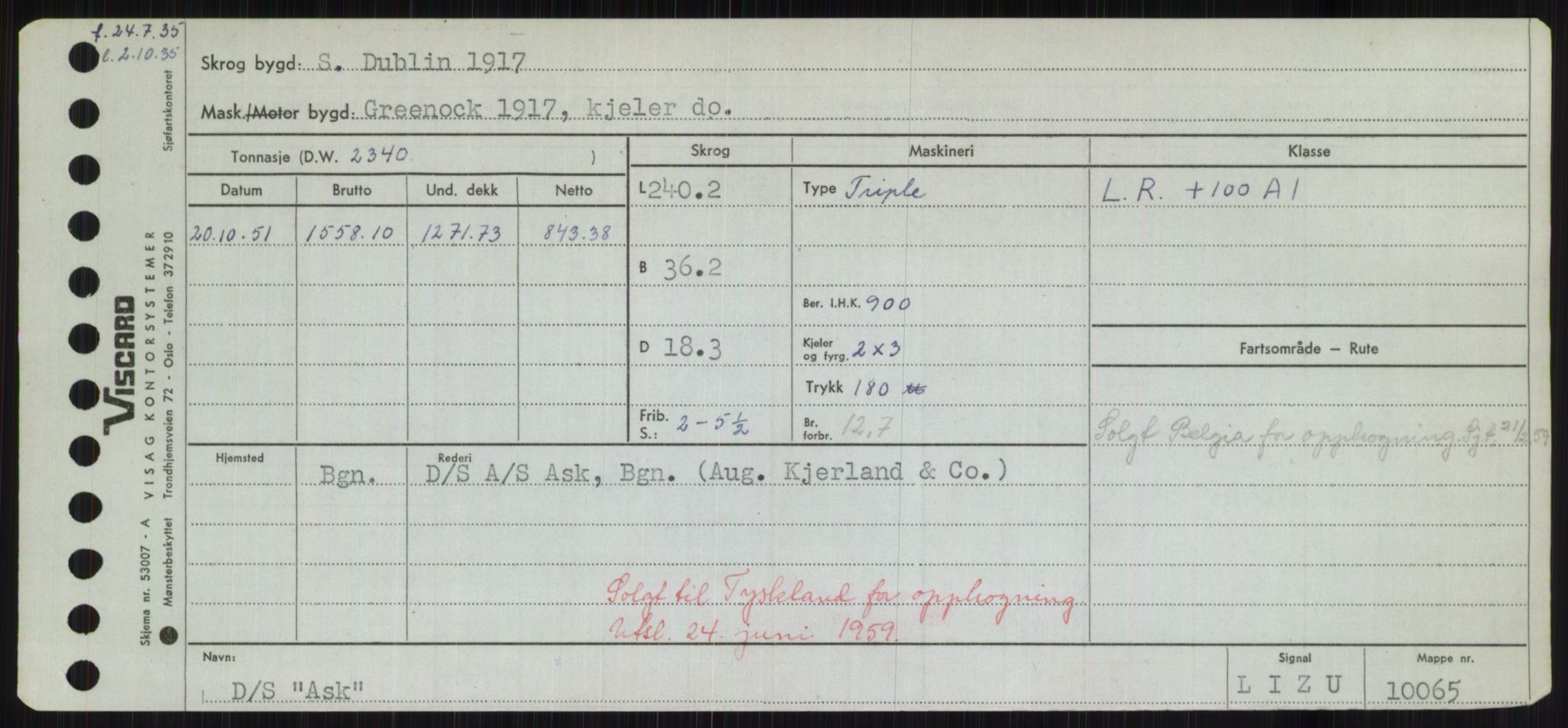 Sjøfartsdirektoratet med forløpere, Skipsmålingen, RA/S-1627/H/Hd/L0002: Fartøy, Apa-Axe, p. 253