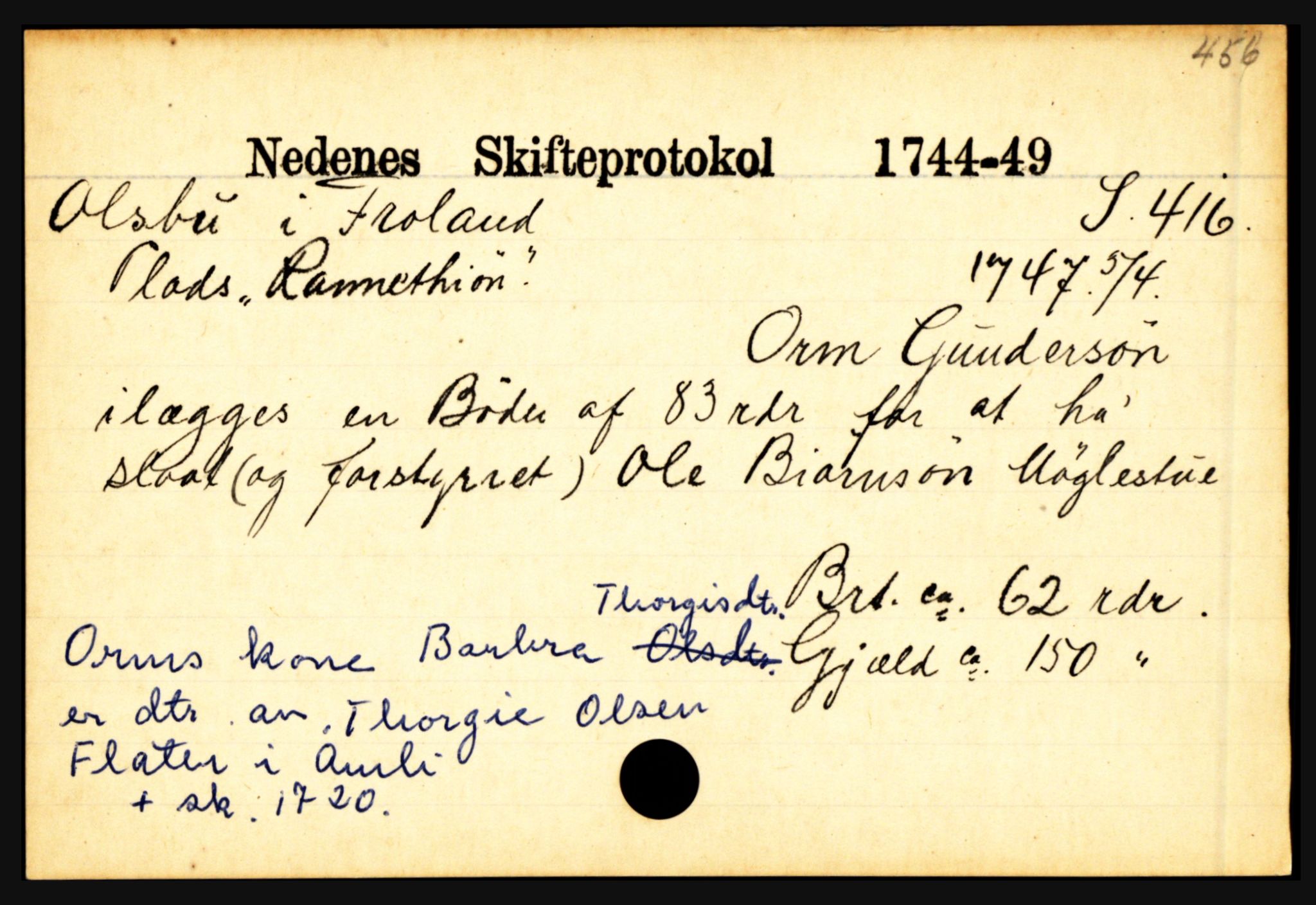 Nedenes sorenskriveri før 1824, AV/SAK-1221-0007/H, p. 22891