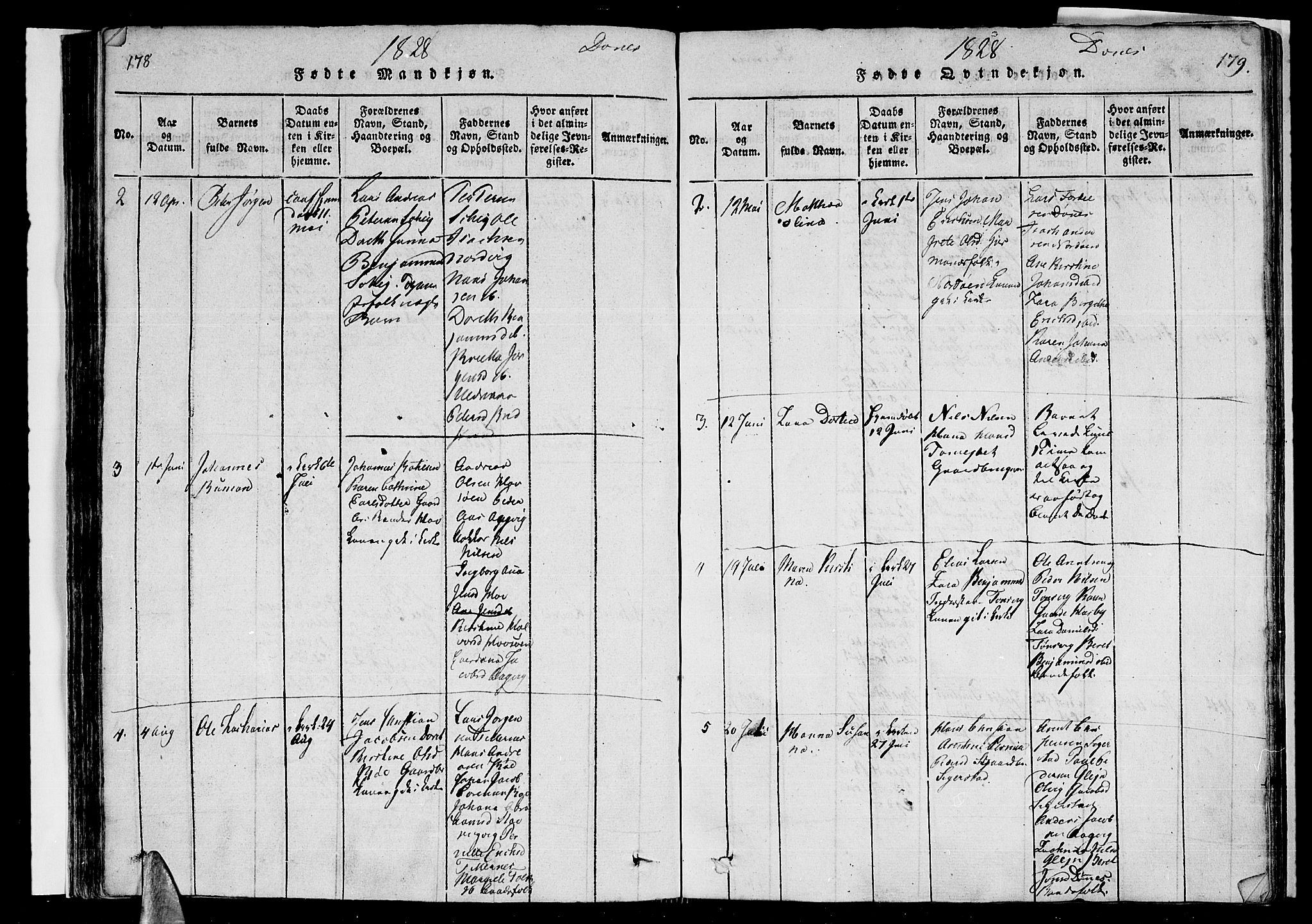 Ministerialprotokoller, klokkerbøker og fødselsregistre - Nordland, AV/SAT-A-1459/838/L0547: Parish register (official) no. 838A05 /2, 1820-1828, p. 178-179