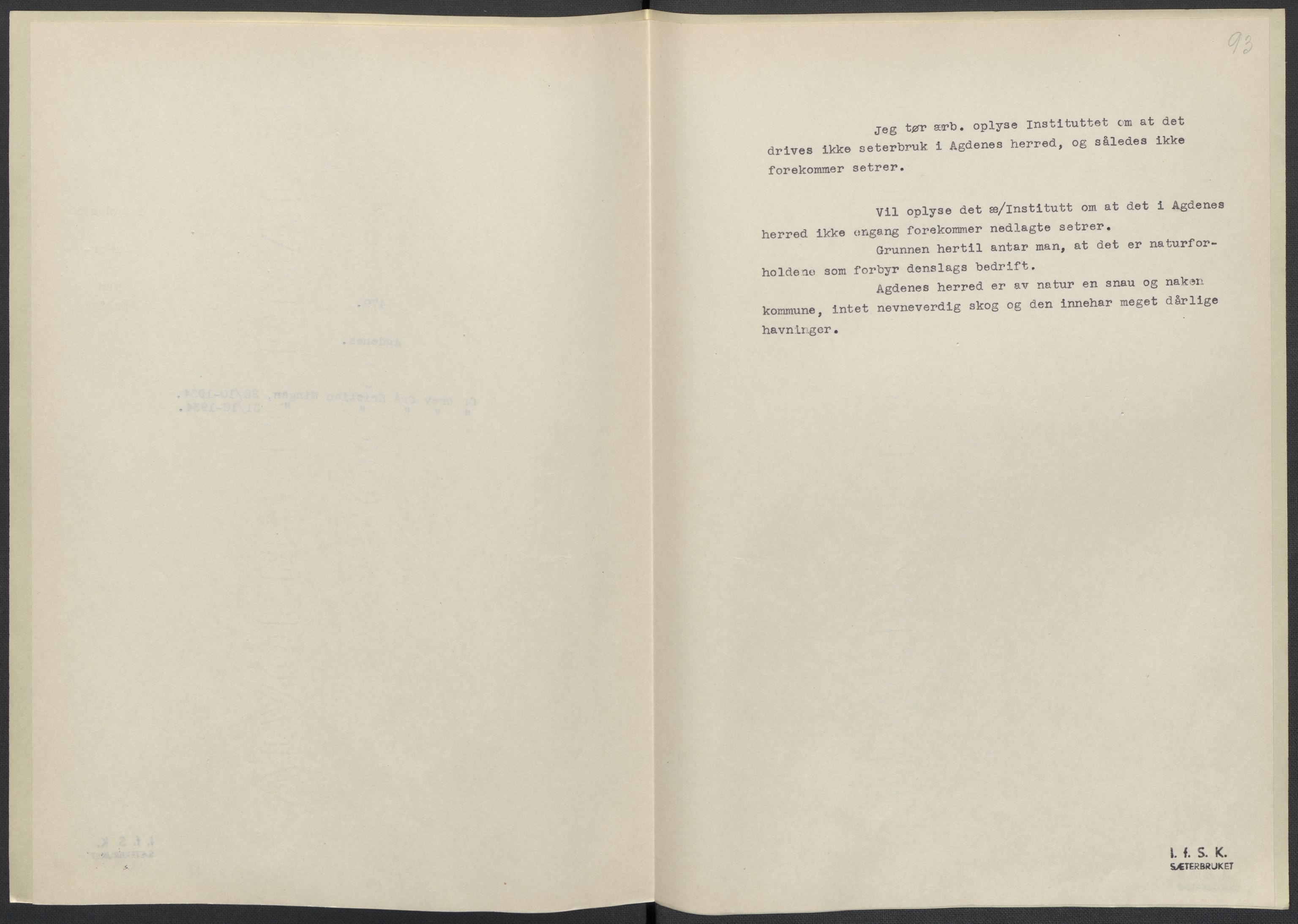 Instituttet for sammenlignende kulturforskning, AV/RA-PA-0424/F/Fc/L0013/0003: Eske B13: / Sør-Trøndelag (perm XXXVII), 1933-1936, p. 93