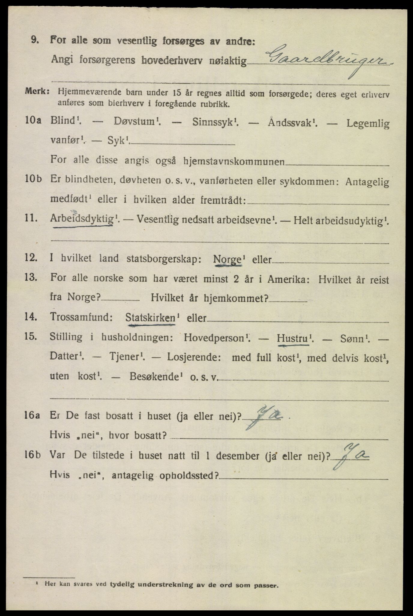 SAK, 1920 census for Øyslebø, 1920, p. 913