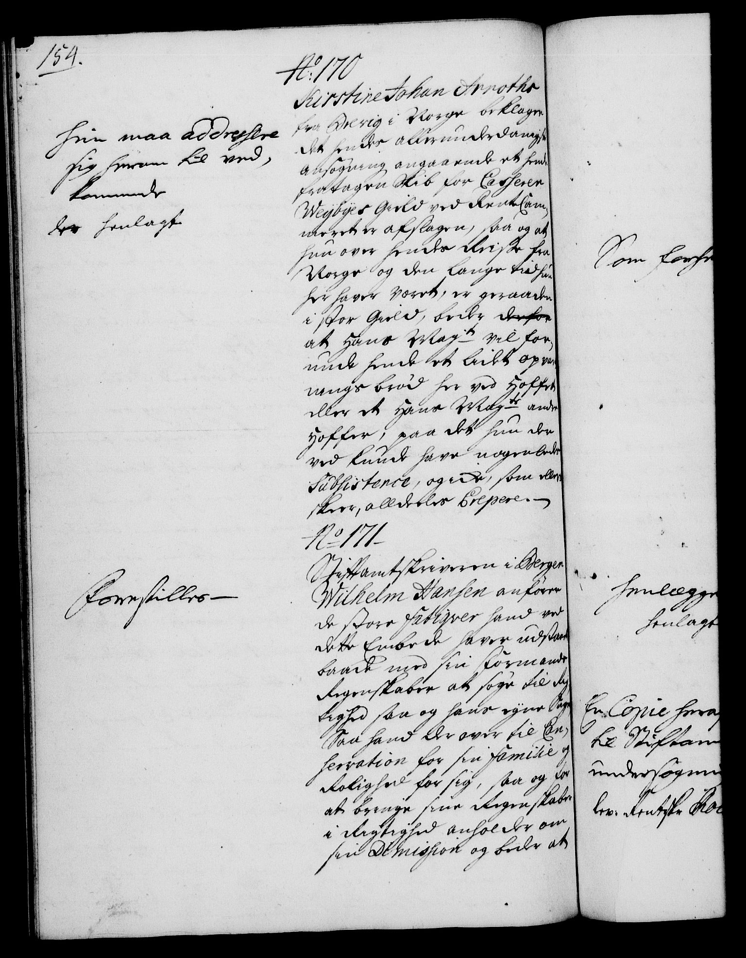 Rentekammeret, Kammerkanselliet, RA/EA-3111/G/Gh/Gha/L0013: Norsk ekstraktmemorialprotokoll (merket RK 53.58), 1731, p. 154