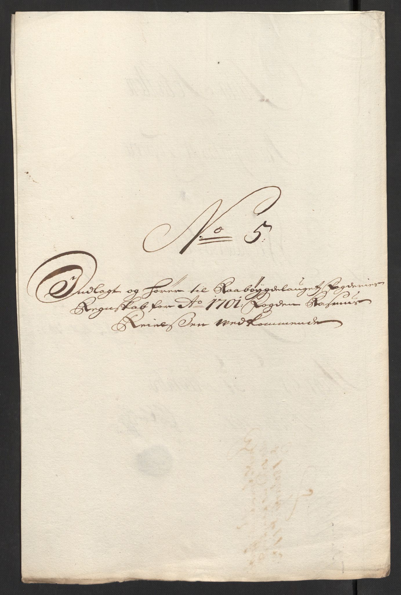 Rentekammeret inntil 1814, Reviderte regnskaper, Fogderegnskap, RA/EA-4092/R40/L2446: Fogderegnskap Råbyggelag, 1700-1702, p. 191