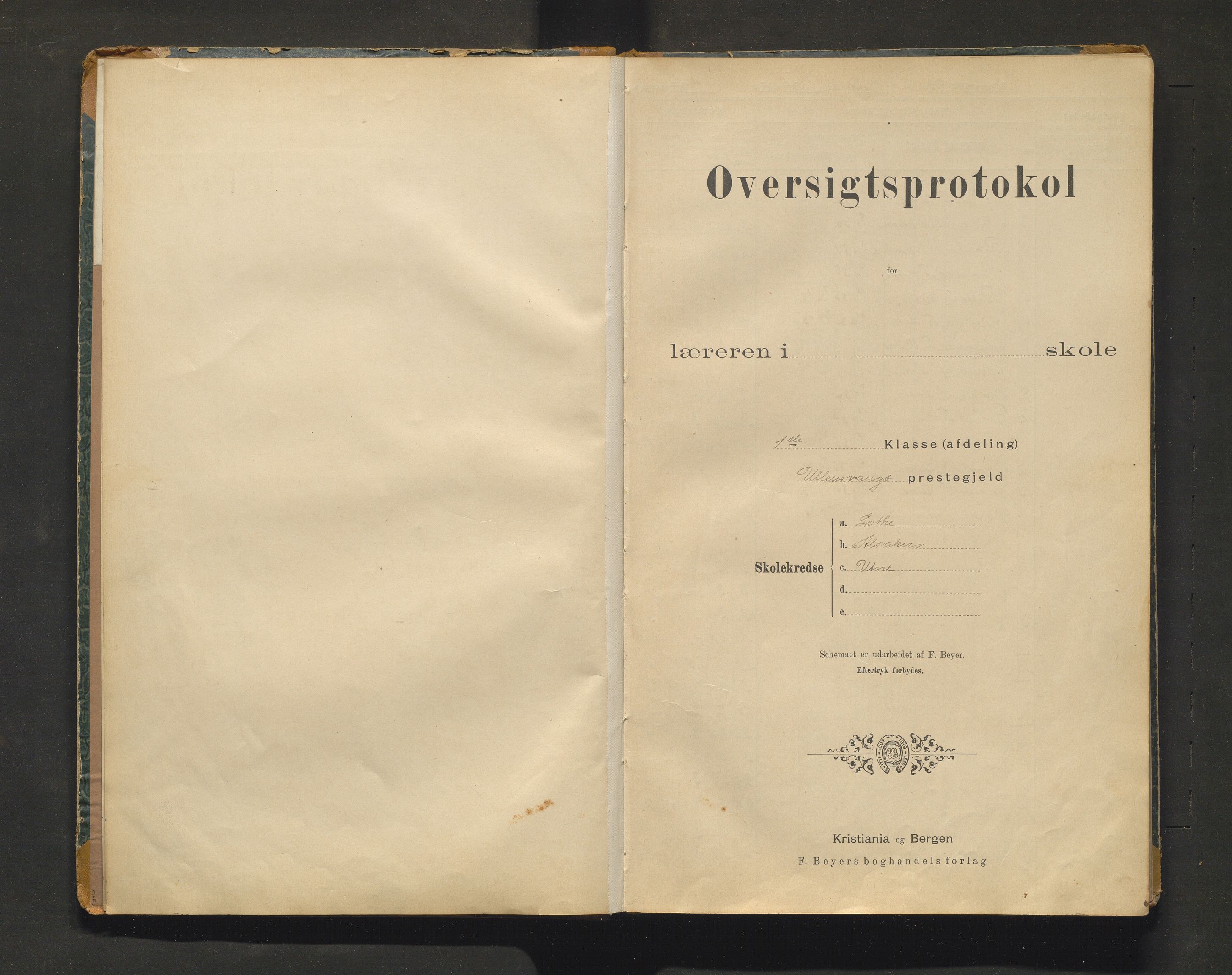 Kinsarvik kommune. Barneskulane , IKAH/1231a-231/F/Fa/L0002: Skuleprotokoll for Lote, Alsaker, Utne og Visnes krinsar, 1919-1925