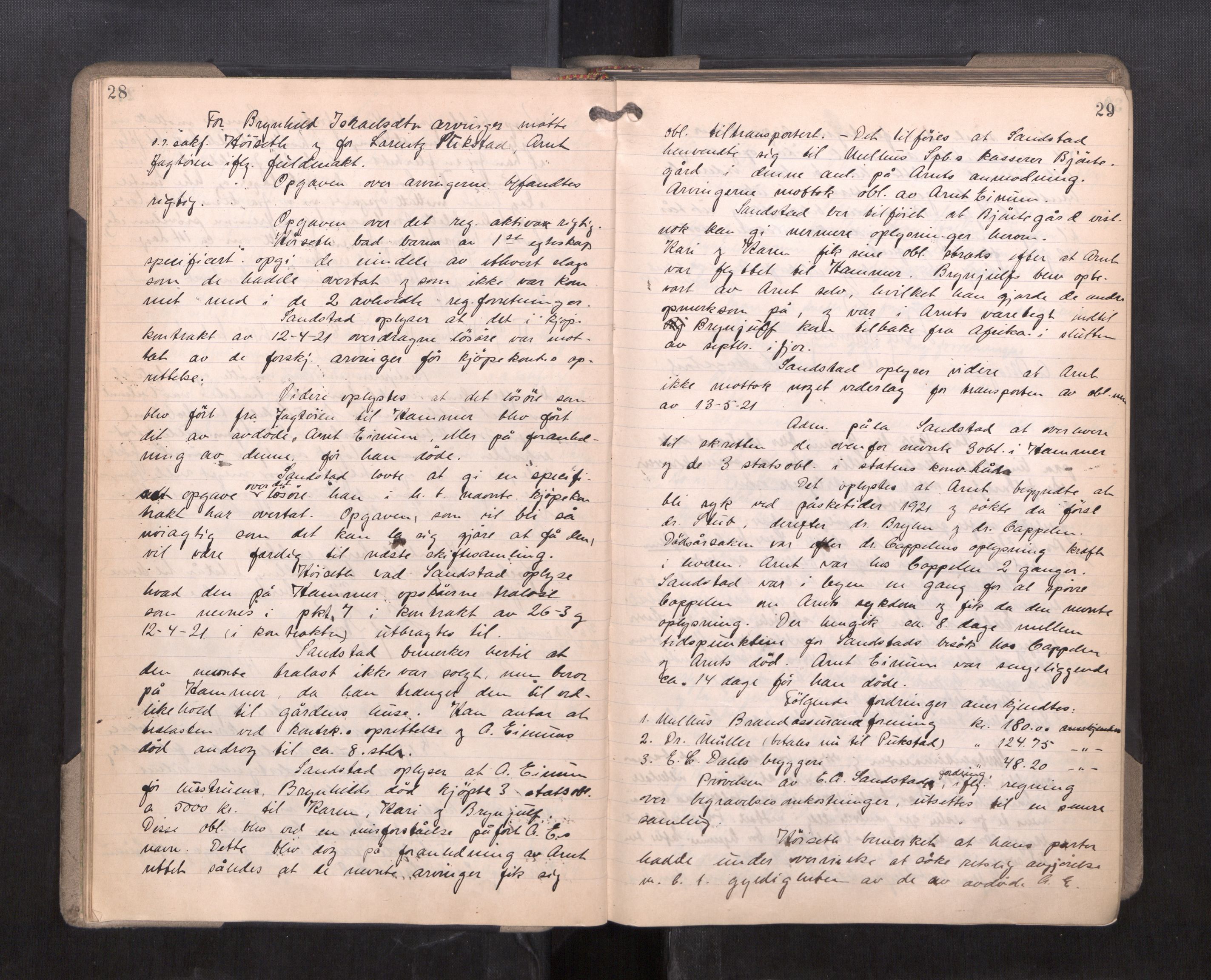 Strinda og Selbu sorenskriveri, AV/SAT-A-0015/3/3B/L0014: Skifteforhandlingsprot. 14, 1922-1924, p. 28-29