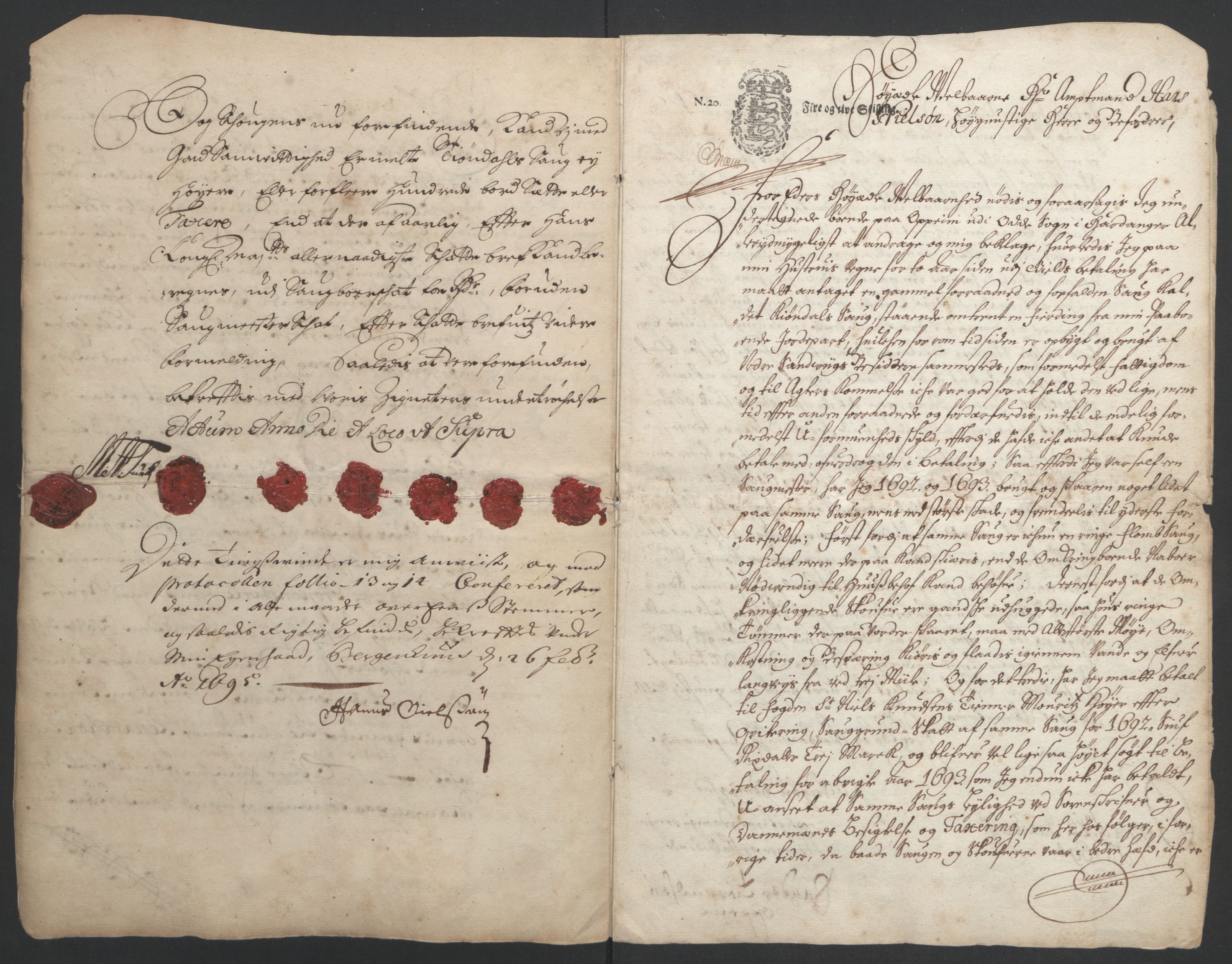 Rentekammeret inntil 1814, Reviderte regnskaper, Fogderegnskap, AV/RA-EA-4092/R48/L2975: Fogderegnskap Sunnhordland og Hardanger, 1694, p. 307