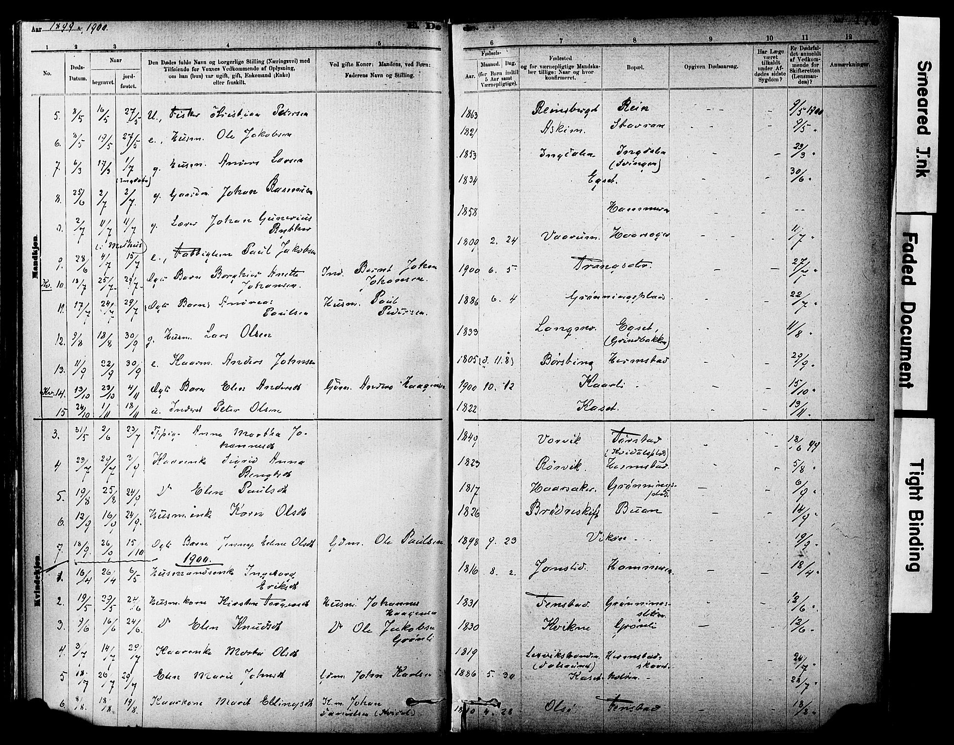 Ministerialprotokoller, klokkerbøker og fødselsregistre - Sør-Trøndelag, SAT/A-1456/646/L0615: Parish register (official) no. 646A13, 1885-1900