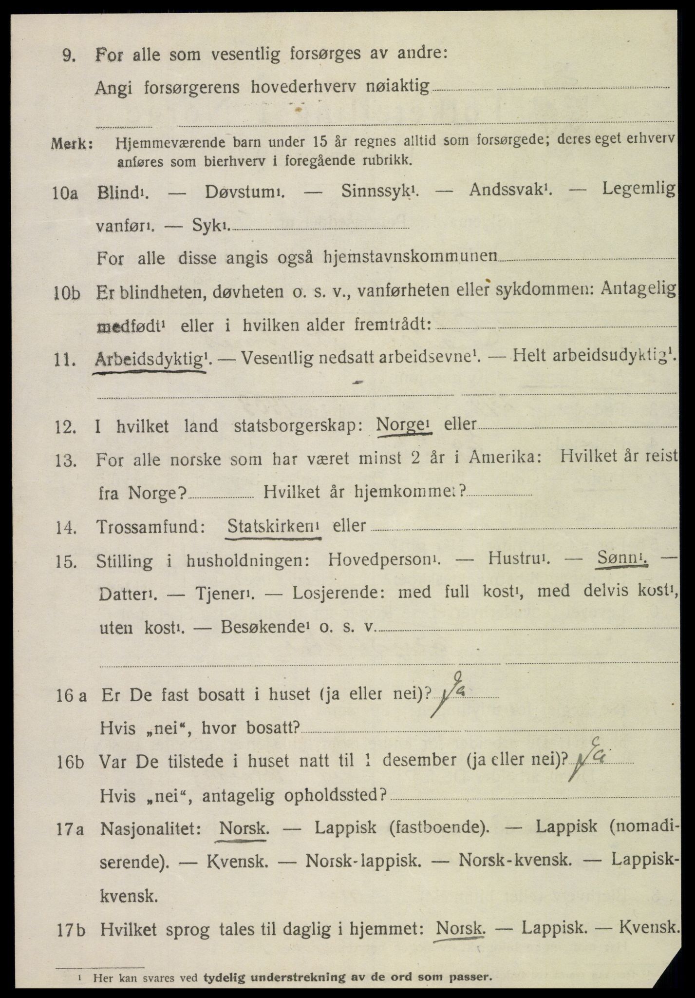 SAT, 1920 census for Egge, 1920, p. 3851