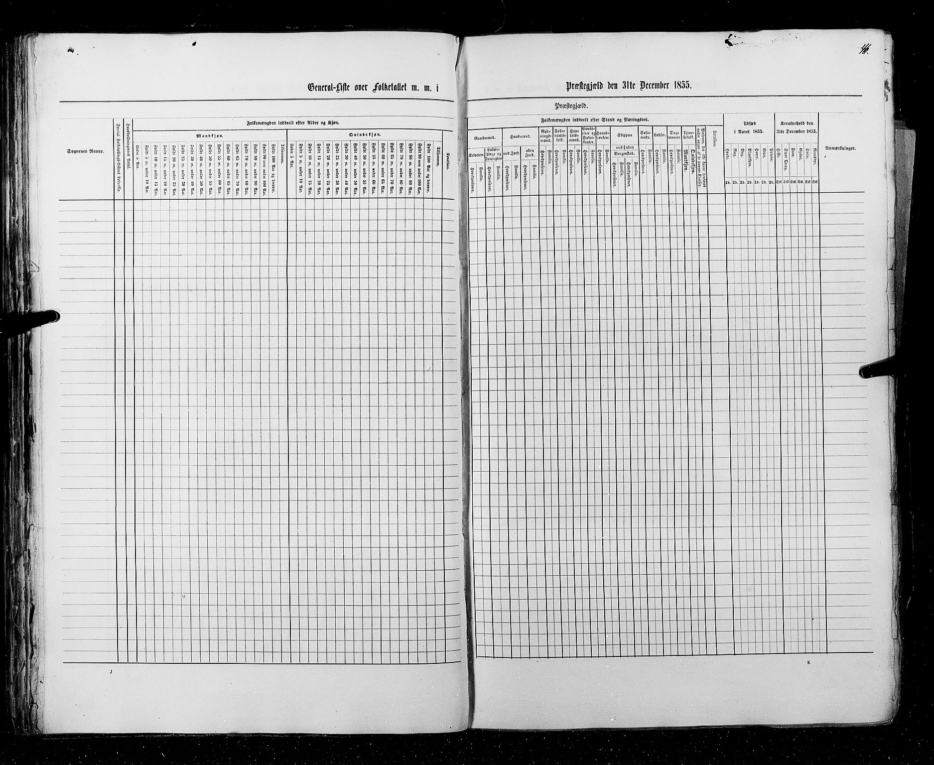 RA, Census 1855, vol. 3: Bratsberg amt, Nedenes amt og Lister og Mandal amt, 1855, p. 46