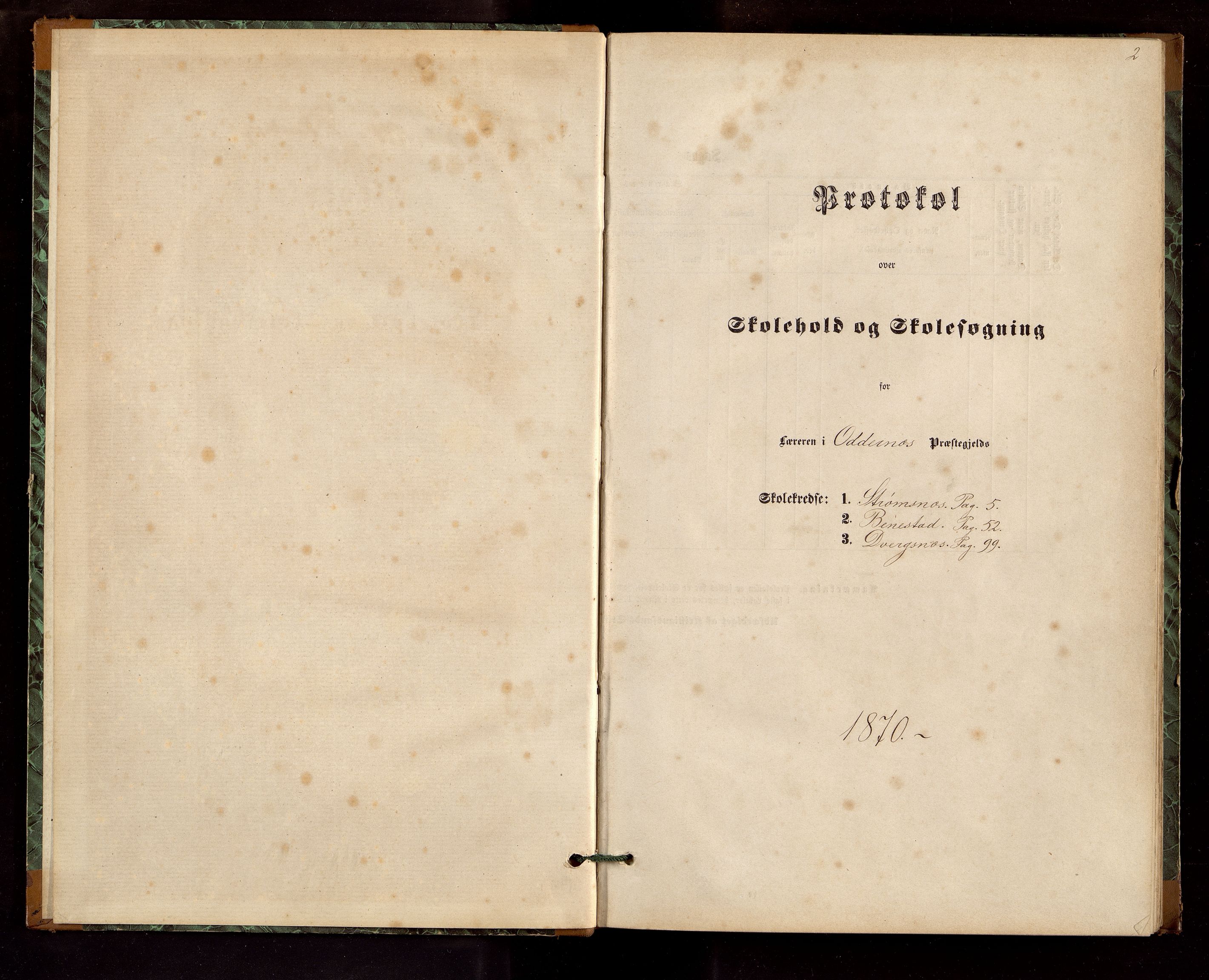 Randesund kommune - Vestre Randesund skolekrets, ARKSOR/1001RA558/H/L0001: Skoleprotokoll, 1870-1885