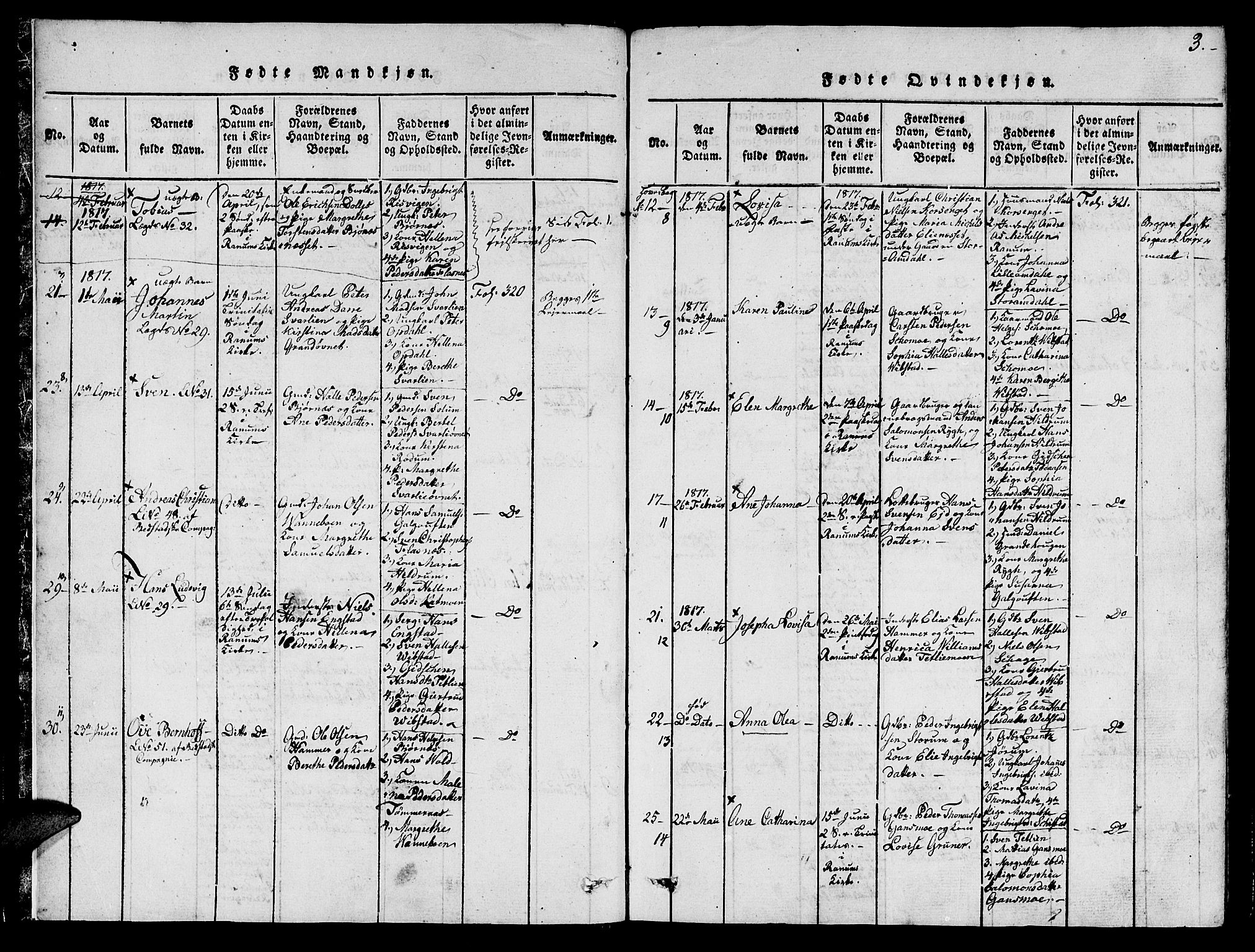 Ministerialprotokoller, klokkerbøker og fødselsregistre - Nord-Trøndelag, SAT/A-1458/764/L0546: Parish register (official) no. 764A06 /1, 1816-1823, p. 3