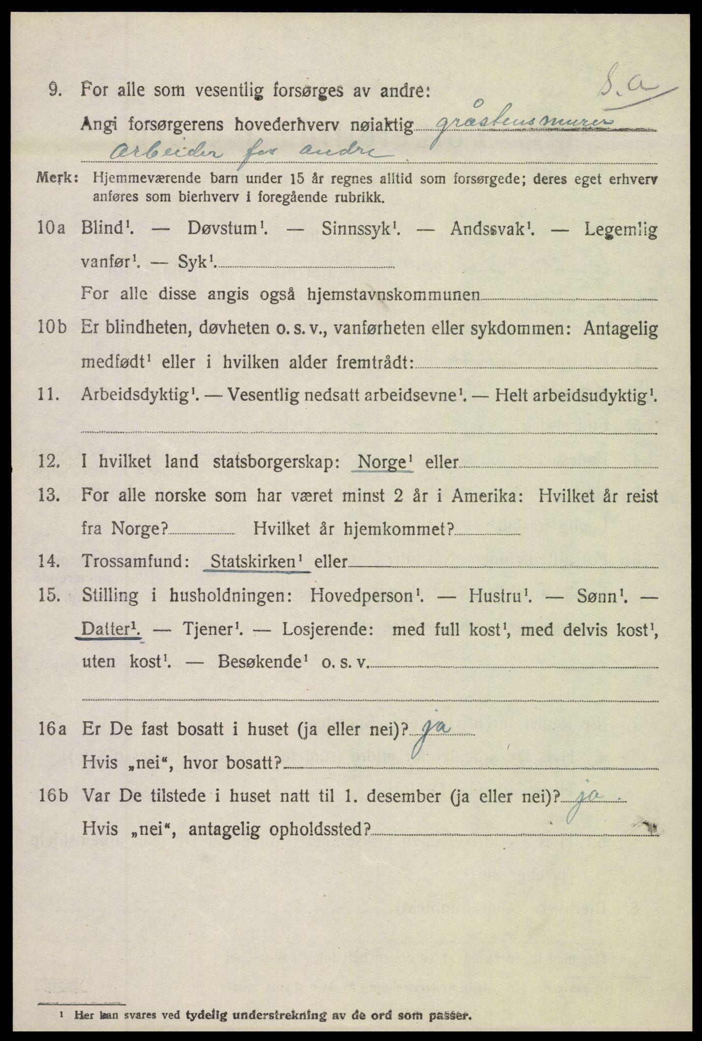 SAH, 1920 census for Søndre Land, 1920, p. 7600