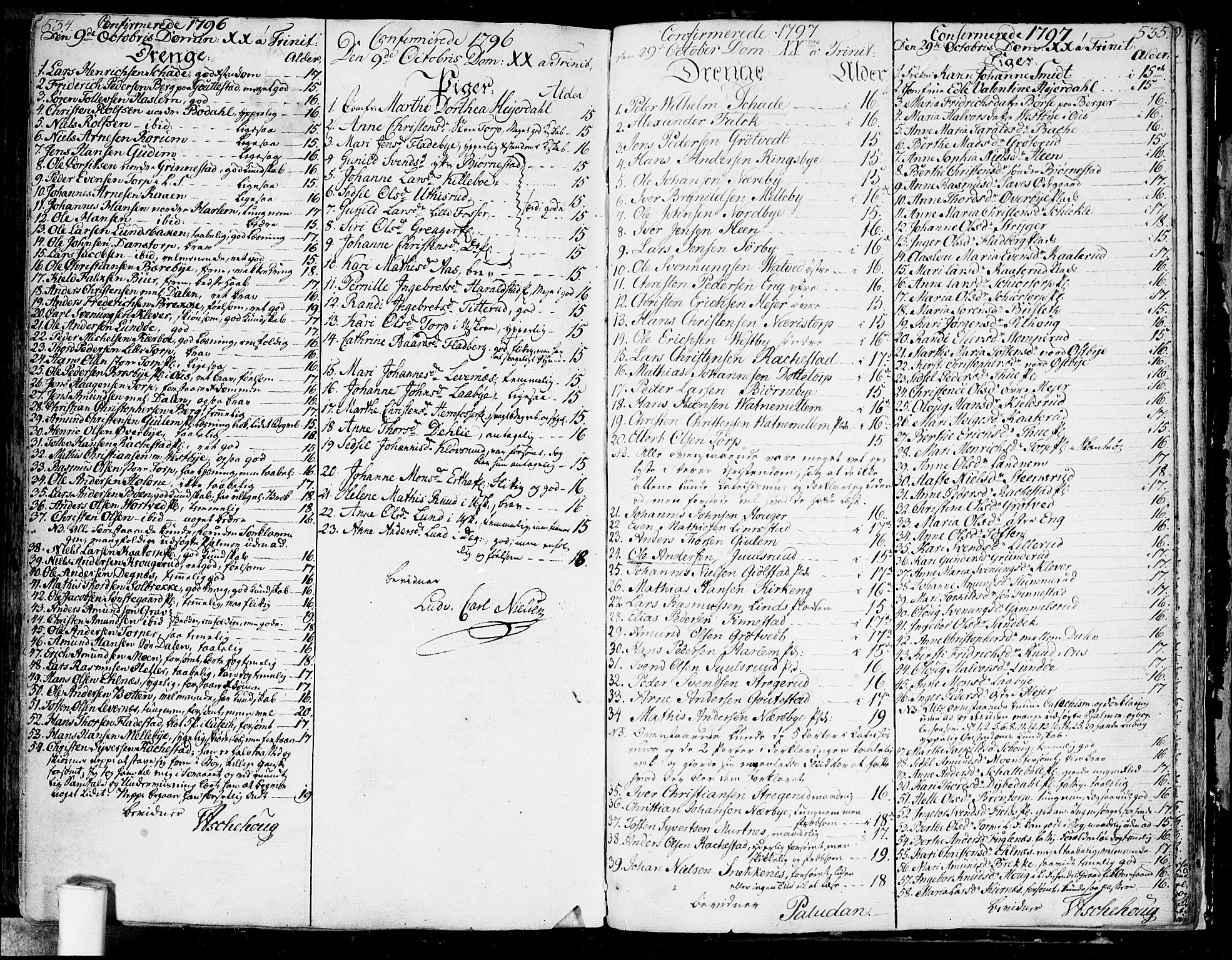 Rakkestad prestekontor Kirkebøker, SAO/A-2008/F/Fa/L0005: Parish register (official) no. I 5, 1784-1814, p. 534-535