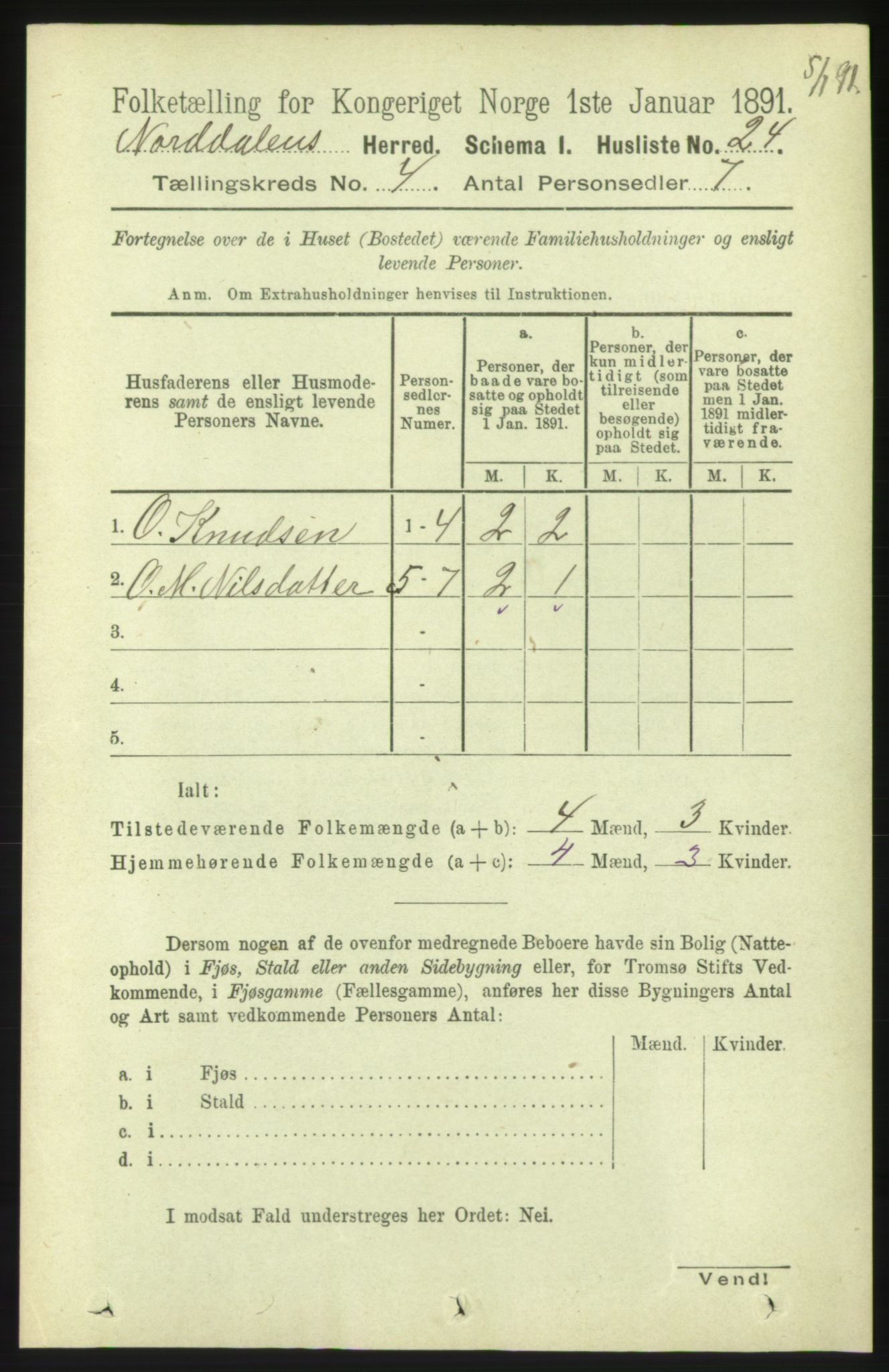 RA, 1891 census for 1524 Norddal, 1891, p. 773