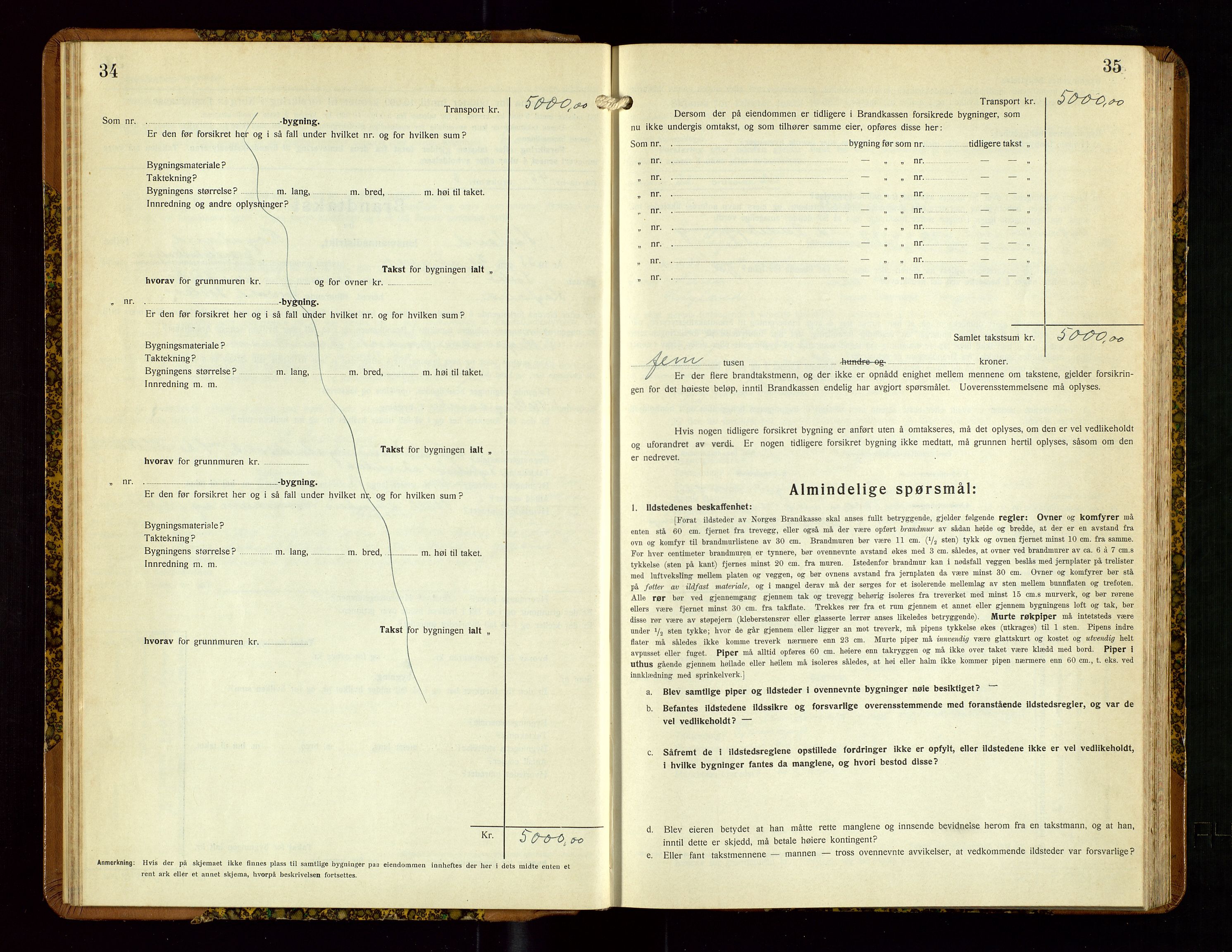 Høyland/Sandnes lensmannskontor, AV/SAST-A-100166/Gob/L0005: "Brandtakstprotokoll", 1933-1936, p. 34-35