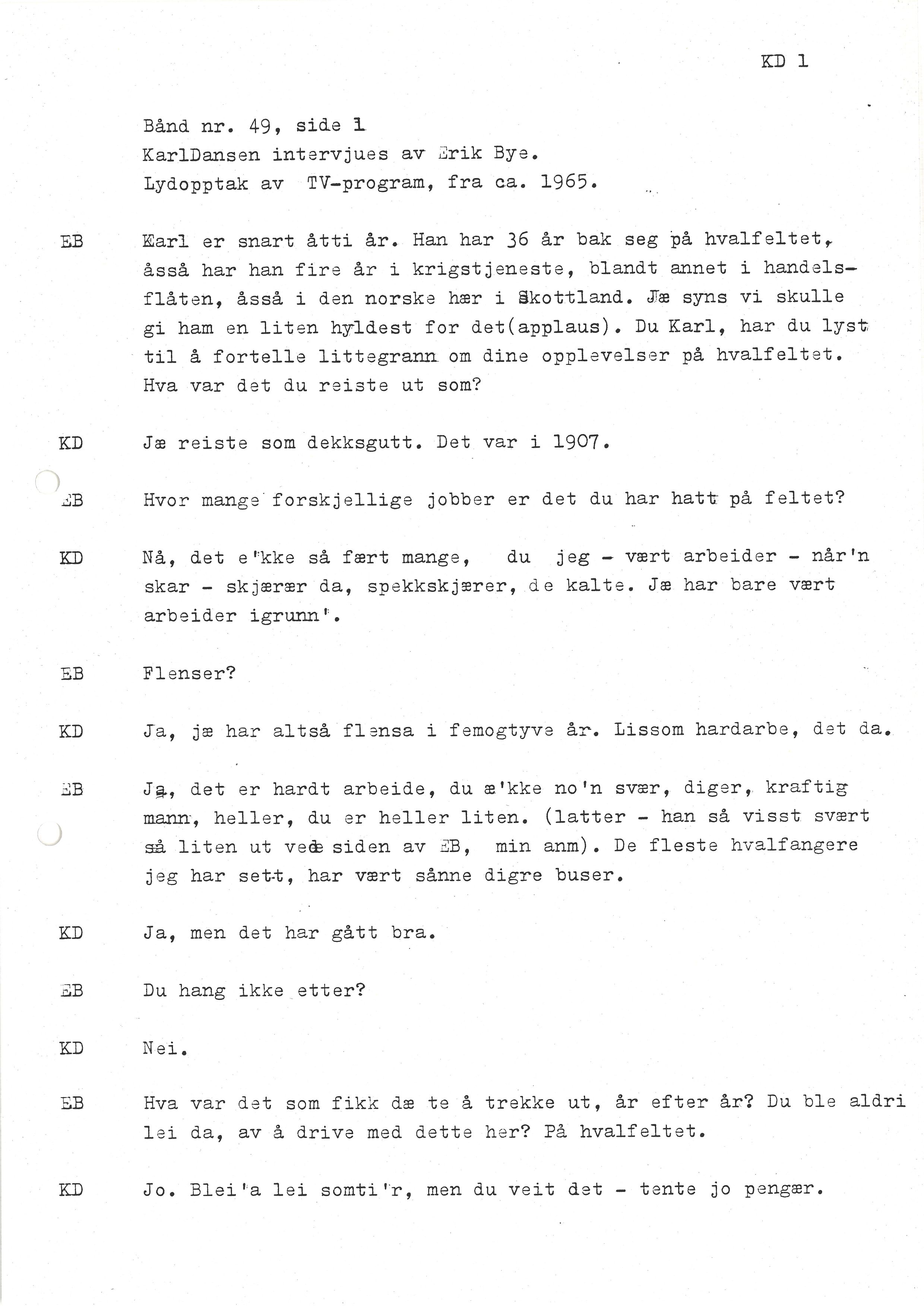 Sa 16 - Folkemusikk fra Vestfold, Gjerdesamlingen, VEMU/A-1868/I/L0001: Informantregister med intervjunedtegnelser, 1979-1986