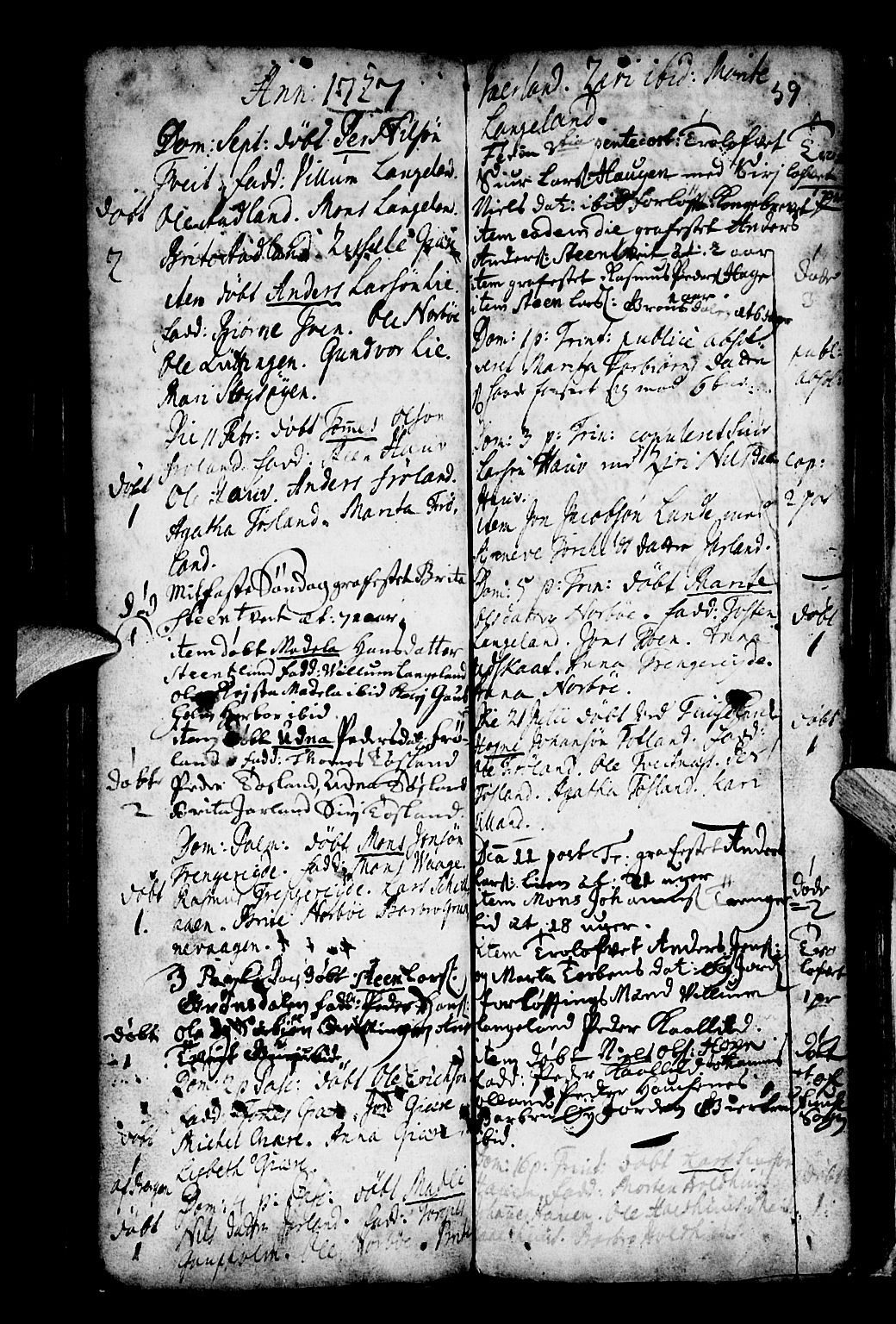 Os sokneprestembete, SAB/A-99929: Parish register (official) no. A 4, 1669-1760, p. 59