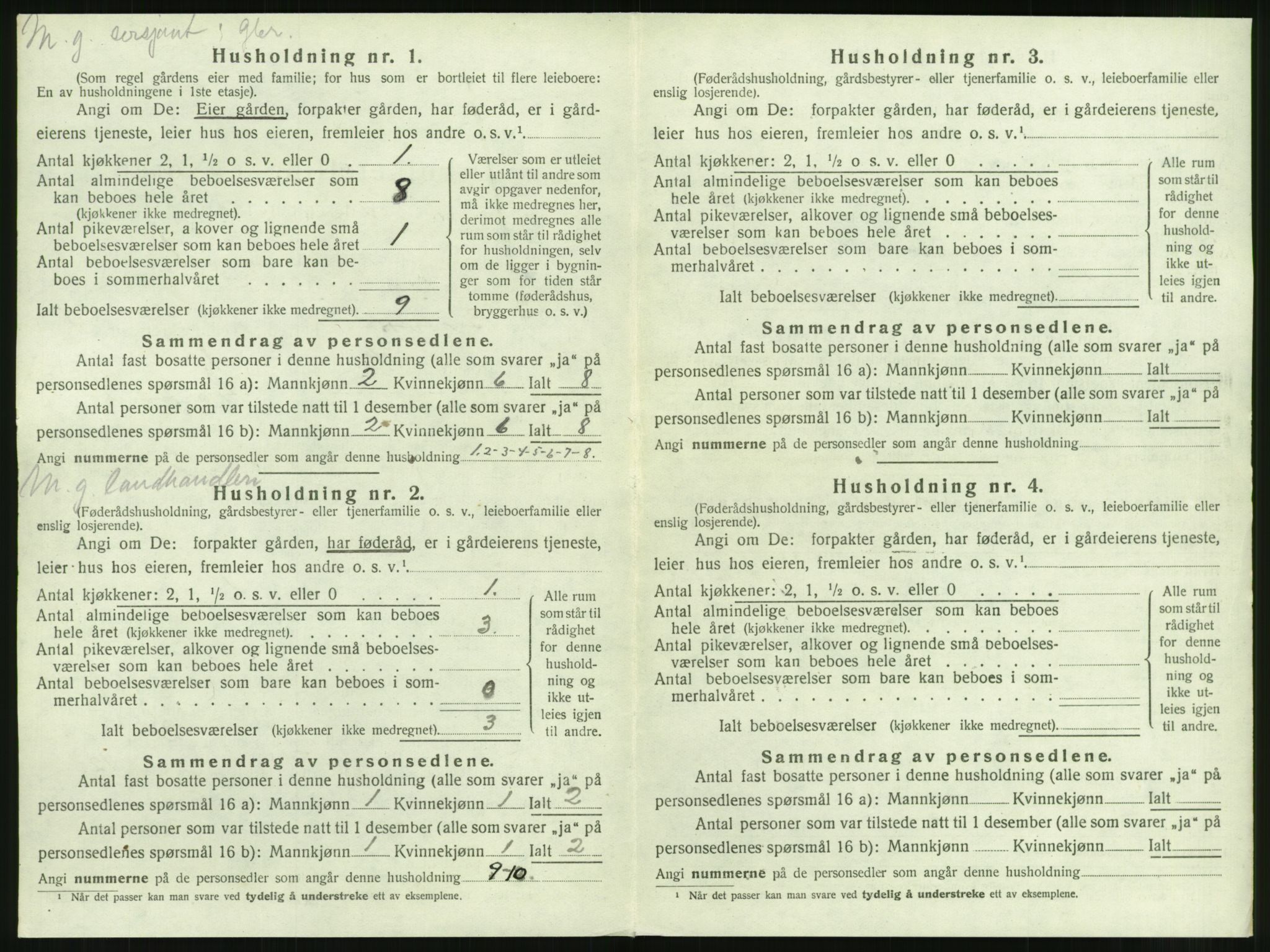 SAT, 1920 census for Brattvær, 1920, p. 191