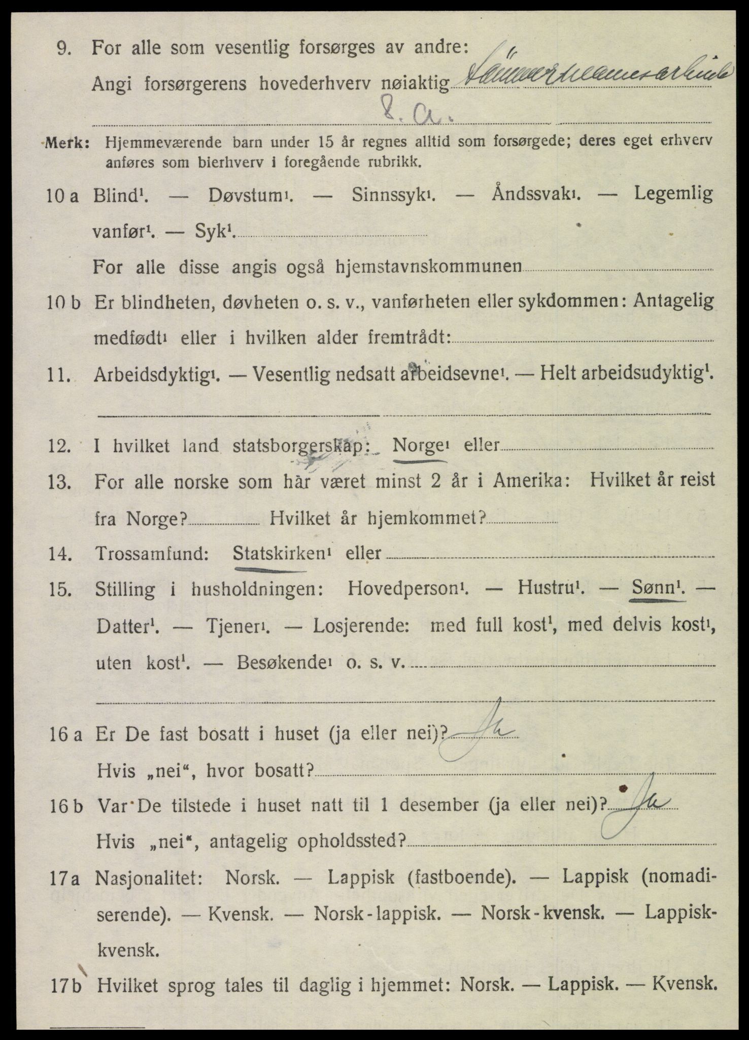 SAT, 1920 census for Vega, 1920, p. 5080