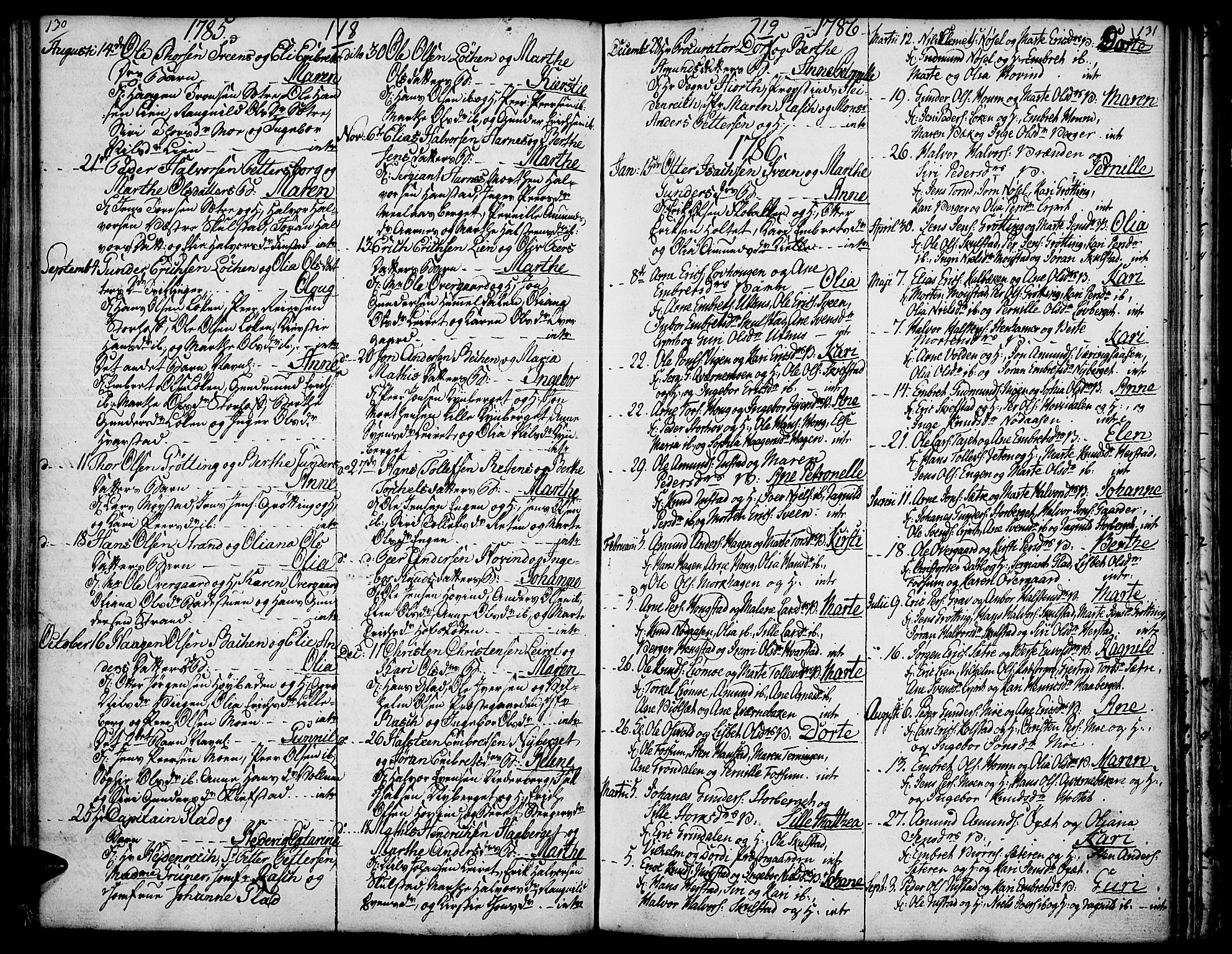 Elverum prestekontor, AV/SAH-PREST-044/H/Ha/Haa/L0005: Parish register (official) no. 5, 1777-1793, p. 118-119