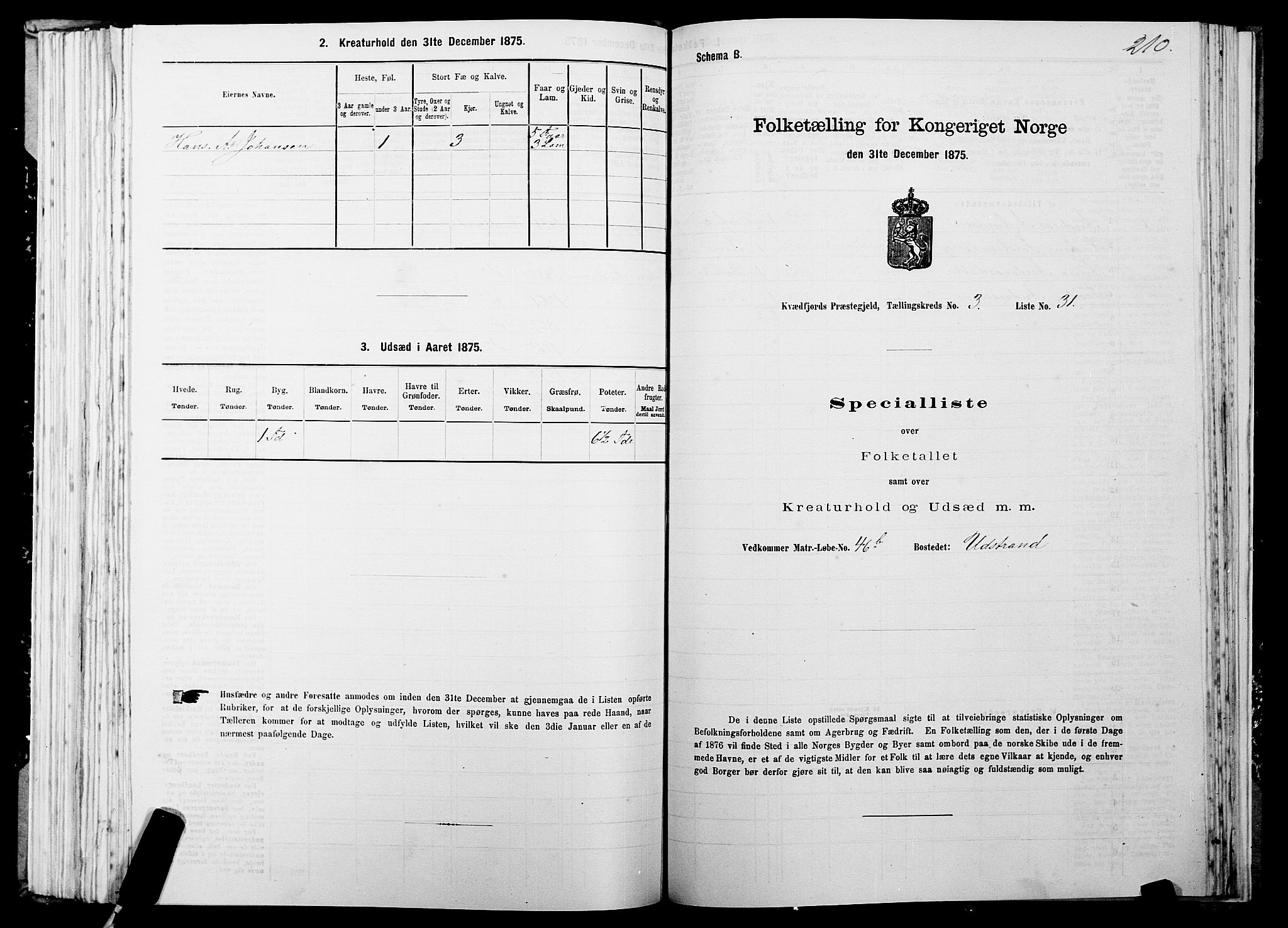 SATØ, 1875 census for 1911P Kvæfjord, 1875, p. 2210