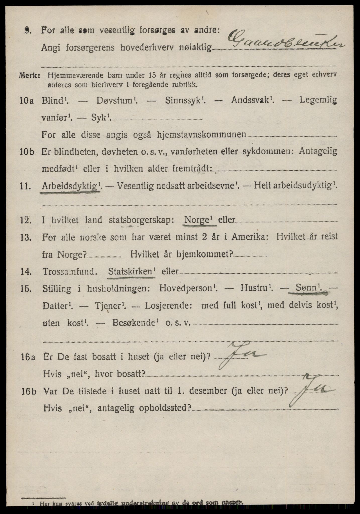 SAT, 1920 census for Syvde, 1920, p. 607