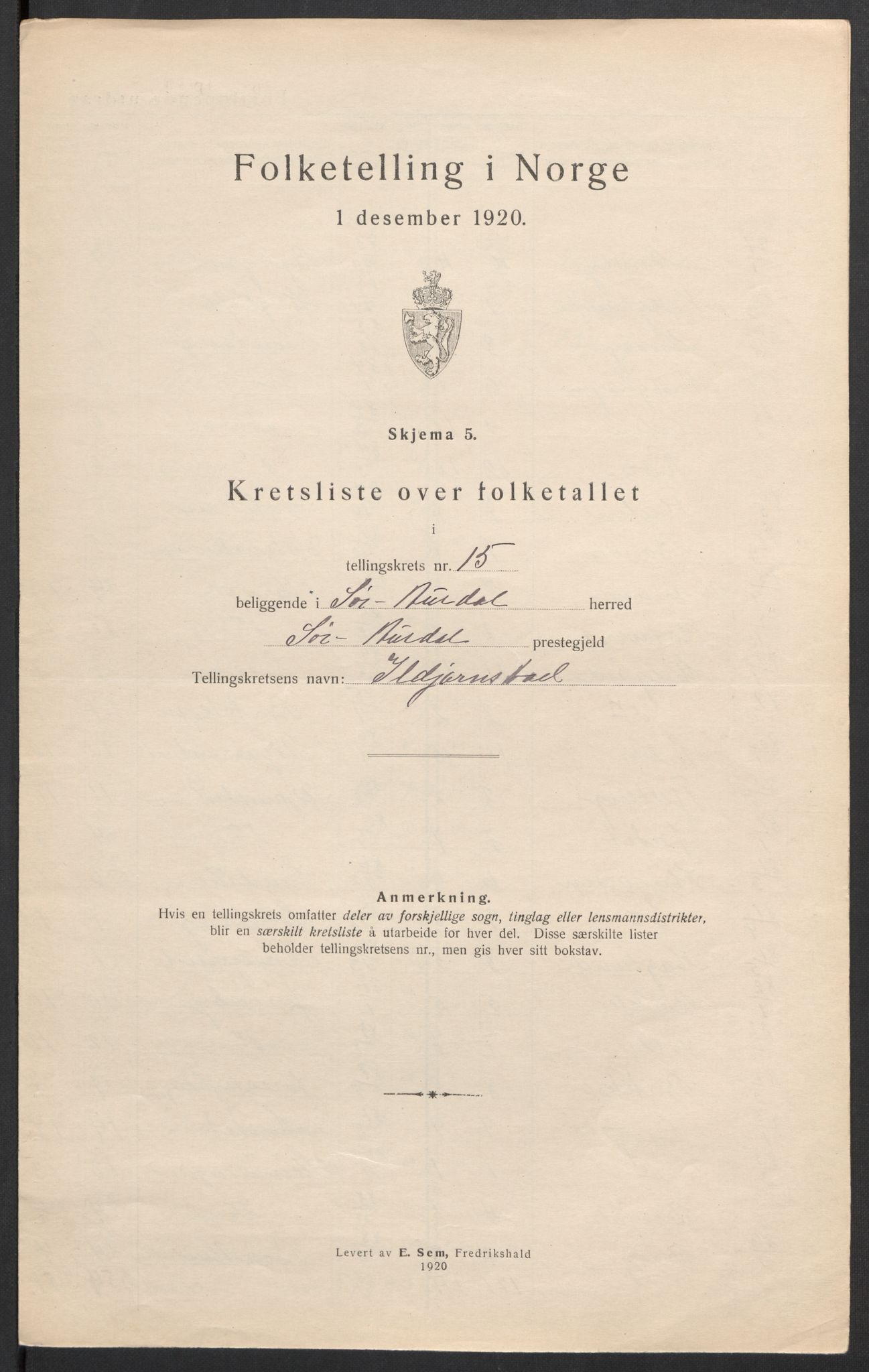 SAH, 1920 census for Sør-Aurdal, 1920, p. 52